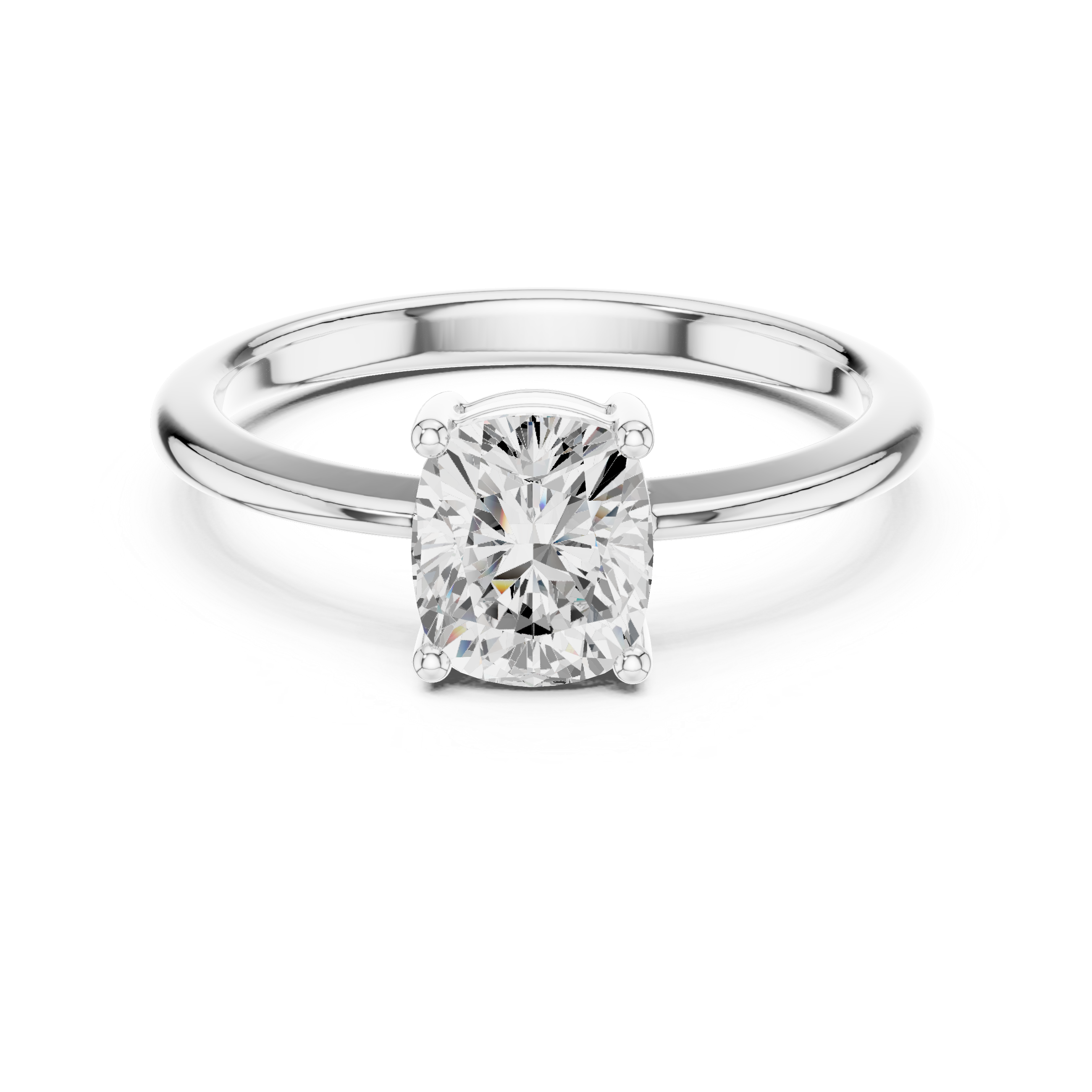 1 Carat Elegant Oval Cut Moissanite Ring