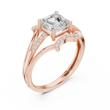 1.2 Carat Asscher Cut Moissanite Ring
