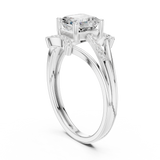 1.2 Carat Asscher Cut Moissanite Ring