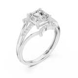 1.2 Carat Asscher Cut Moissanite Ring