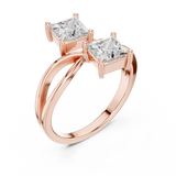 1.28 Carat Princess Cut Moissanite Ring