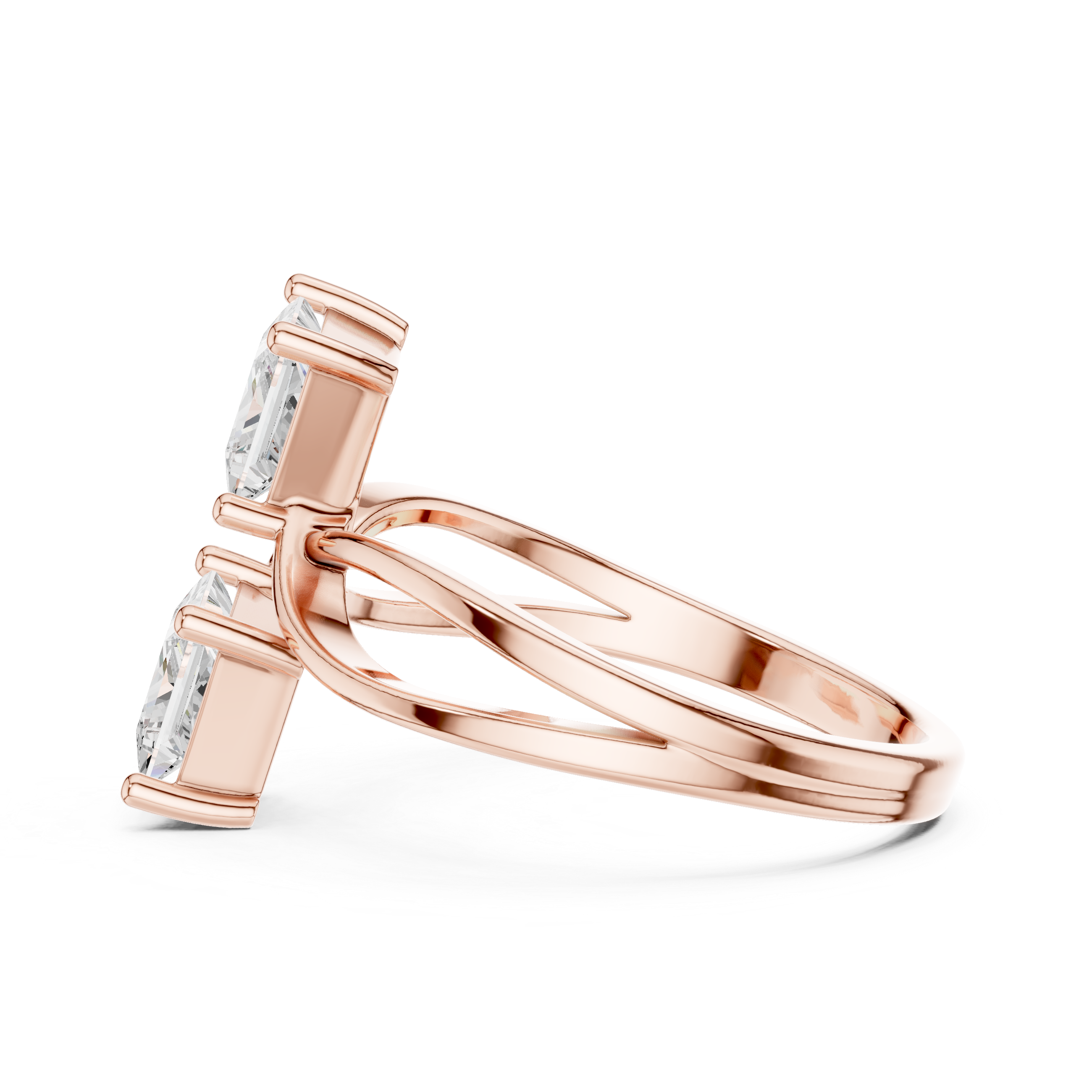 1.28 Carat Princess Cut Moissanite Ring