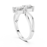 1.28 Carat Princess Cut Moissanite Ring