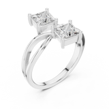 1.28 Carat Princess Cut Moissanite Ring