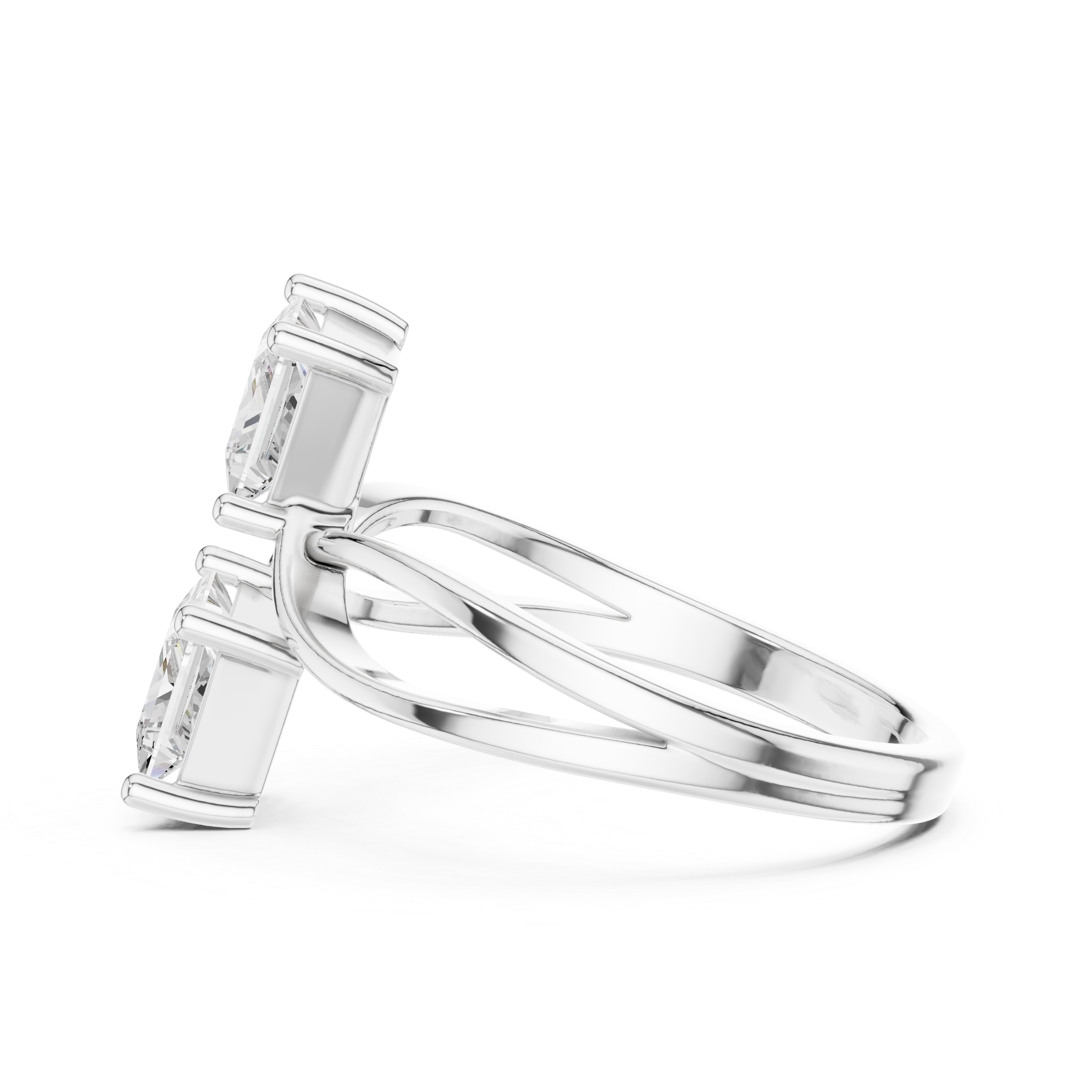 1.28 Carat Princess Cut Moissanite Ring