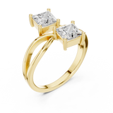1.28 Carat Princess Cut Moissanite Ring
