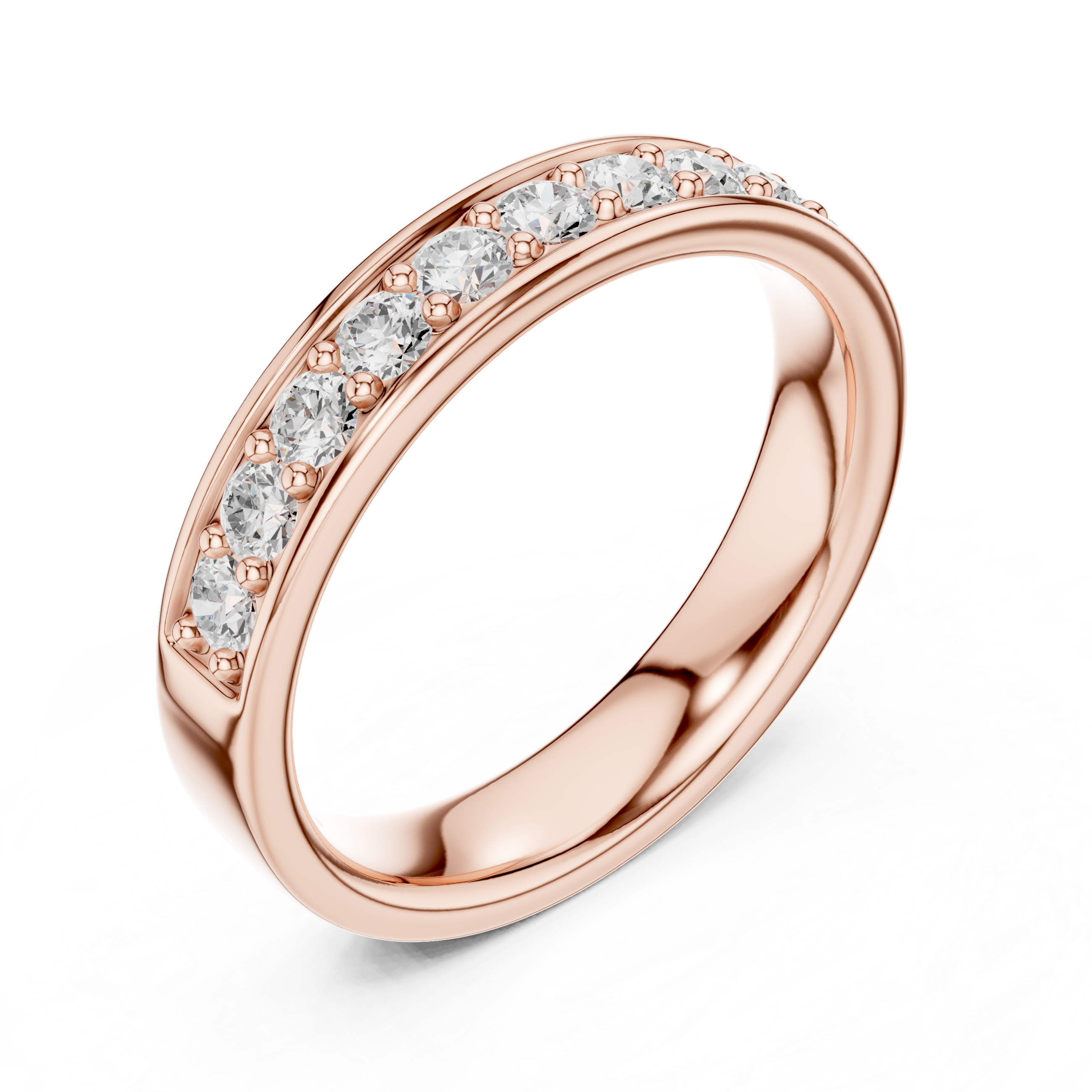 3.86 mm Fancy Moissanite Band