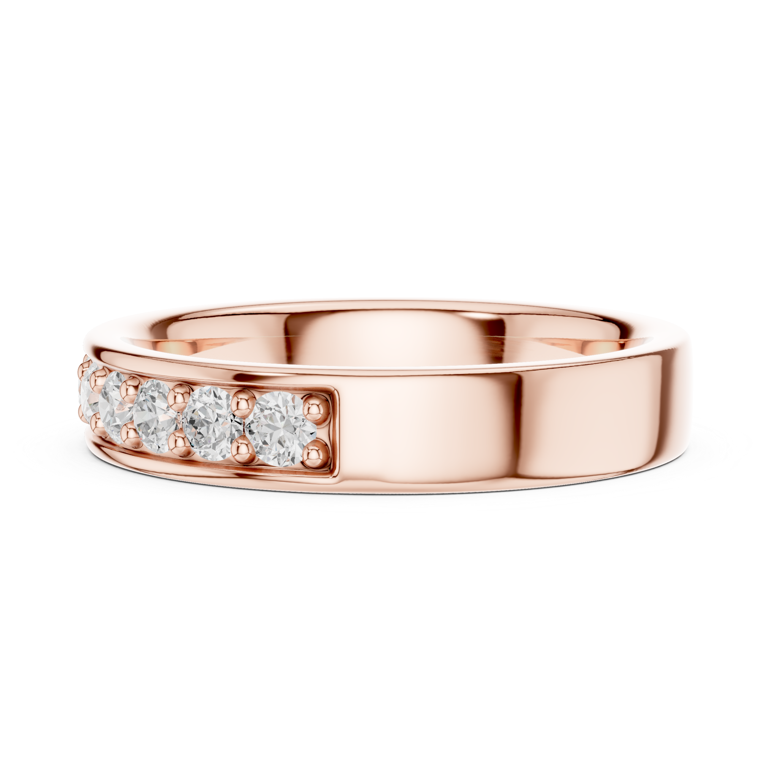 3.86 mm Fancy Moissanite Band