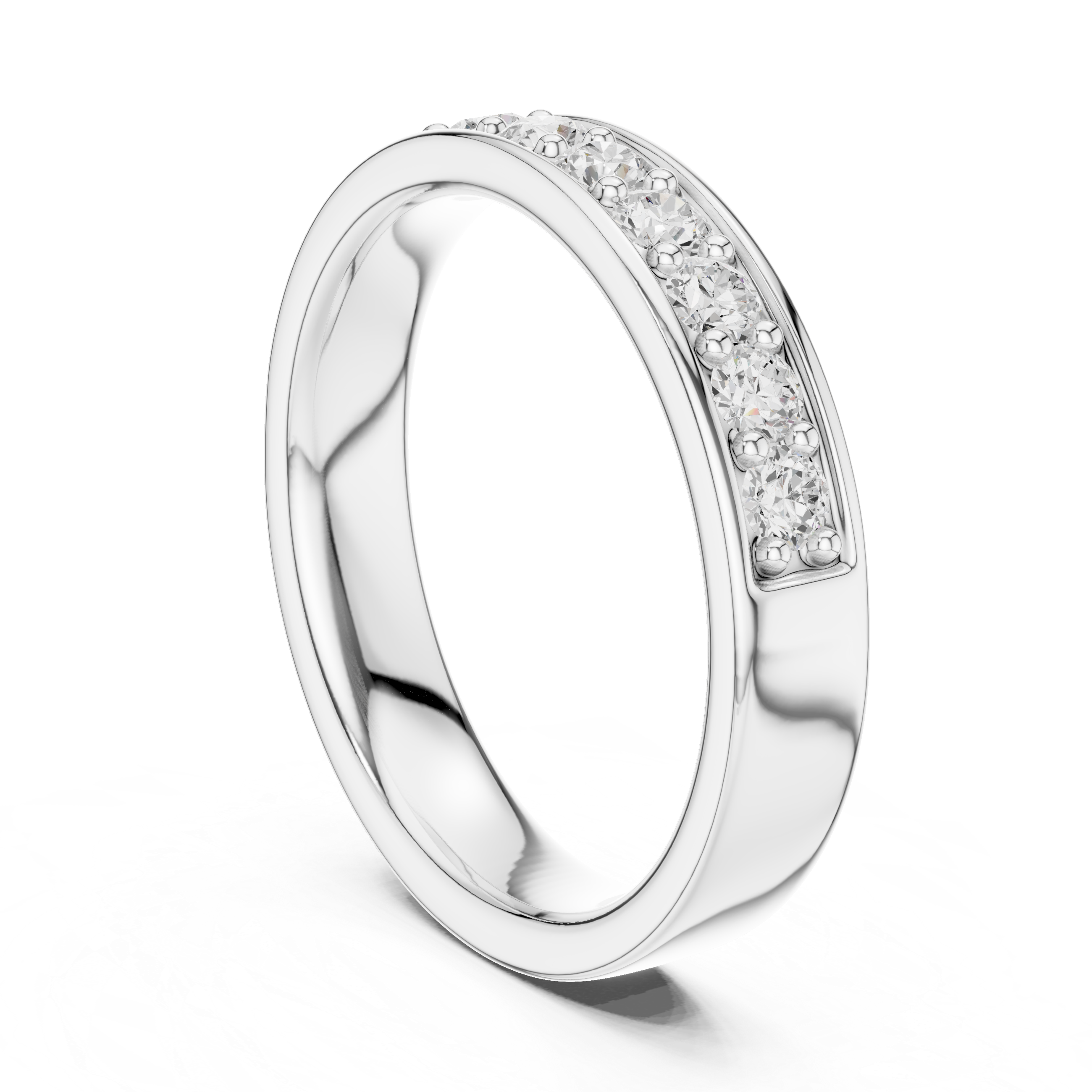 3.86 mm Fancy Moissanite Band