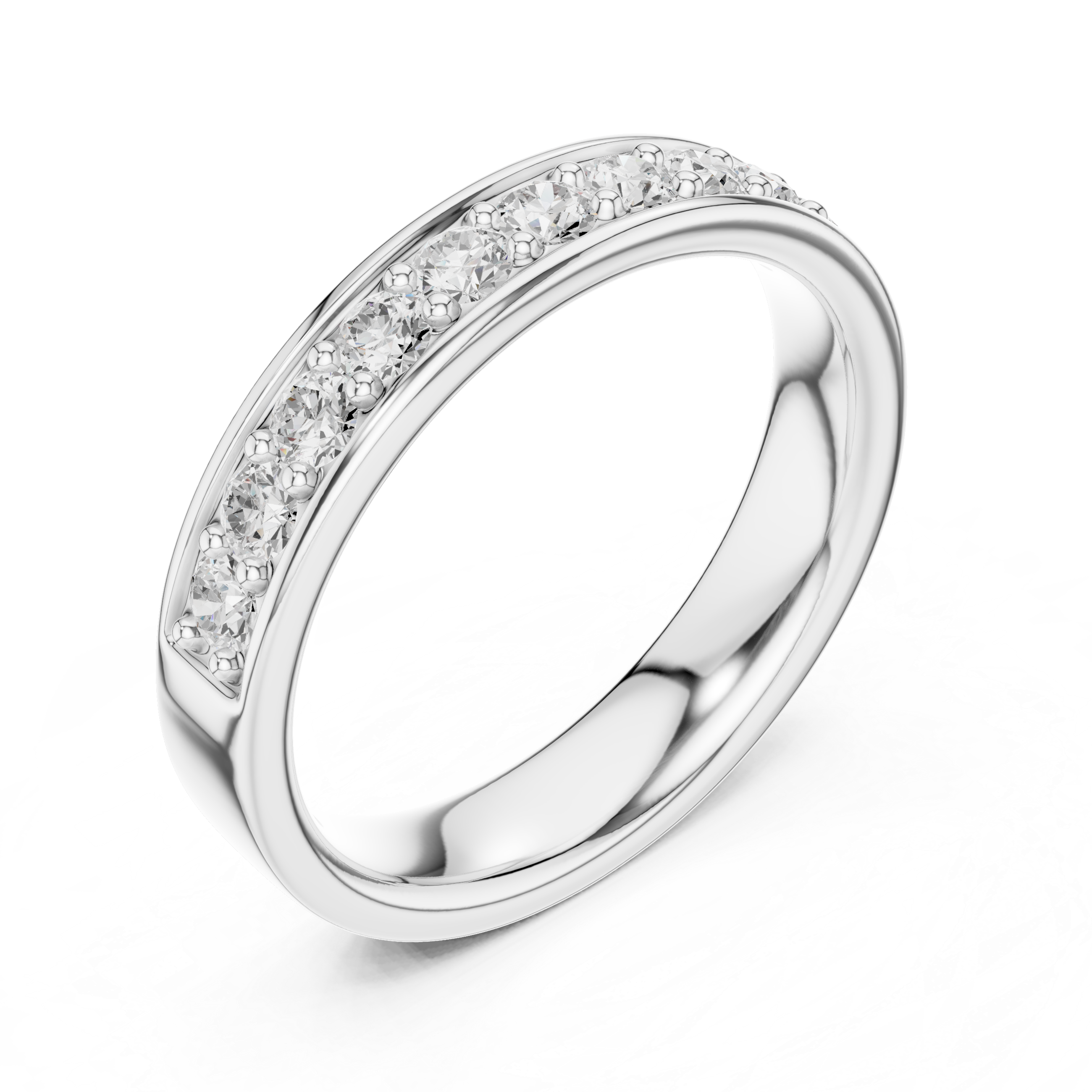 3.86 mm Fancy Moissanite Band