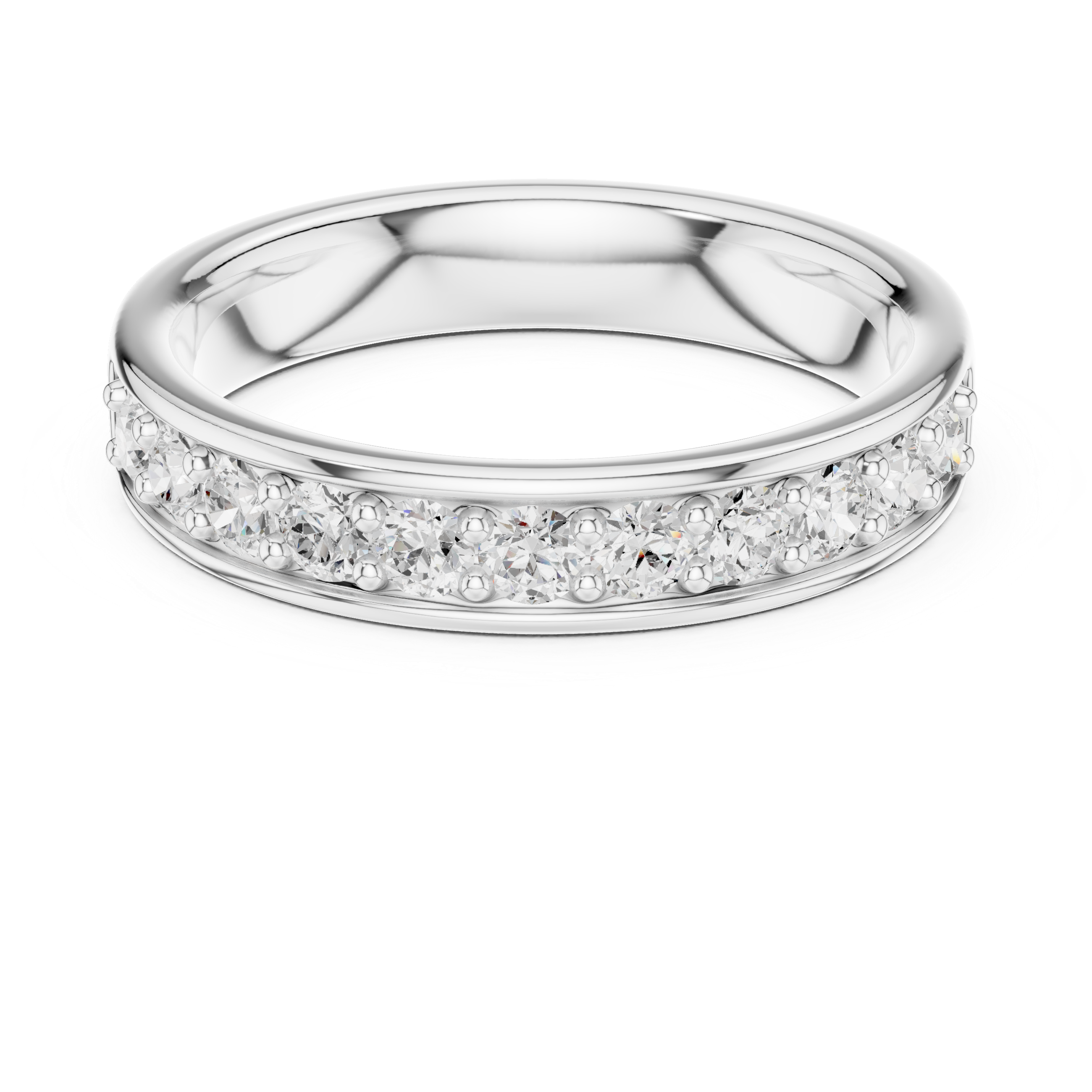 3.86 mm Fancy Moissanite Band