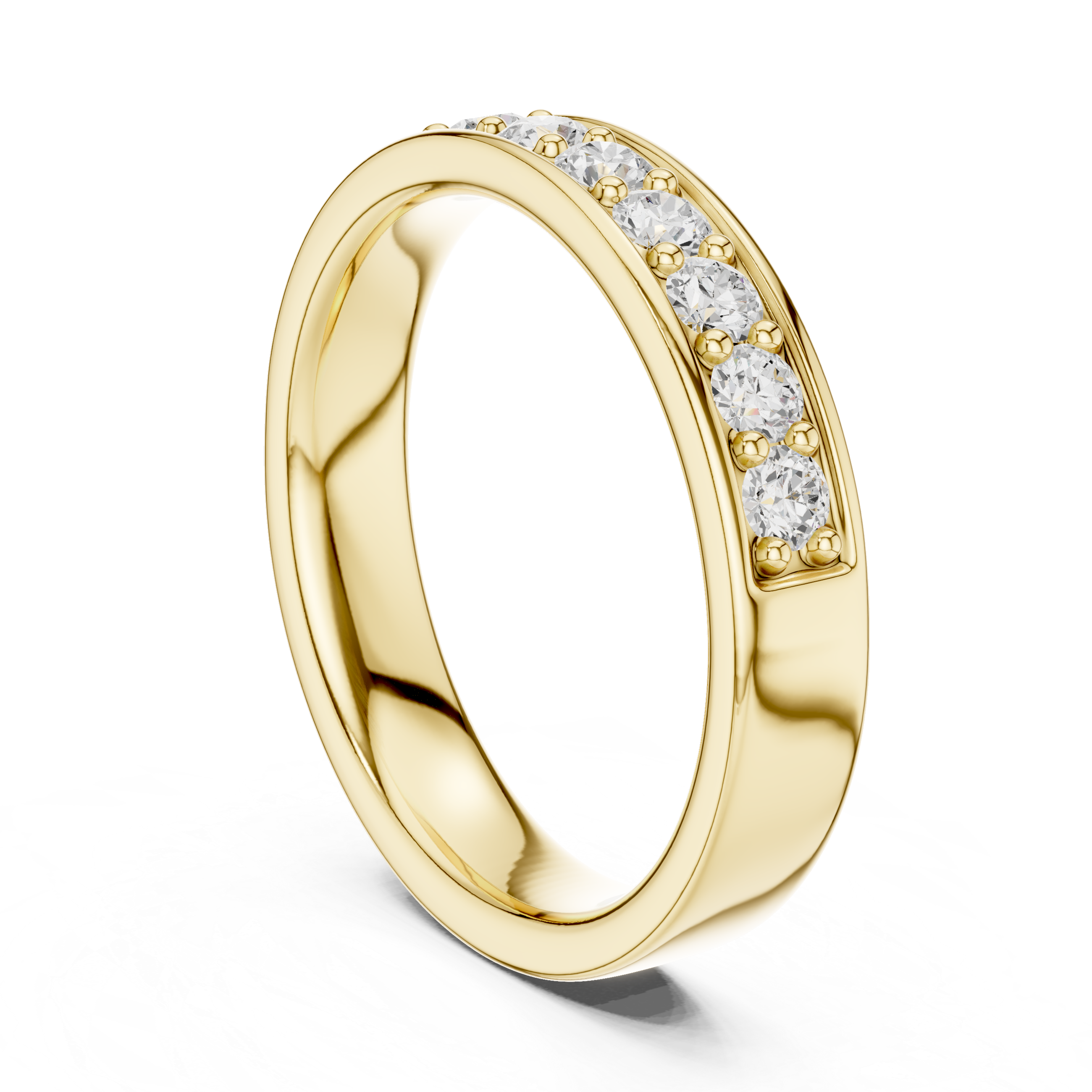 3.86 mm Fancy Moissanite Band