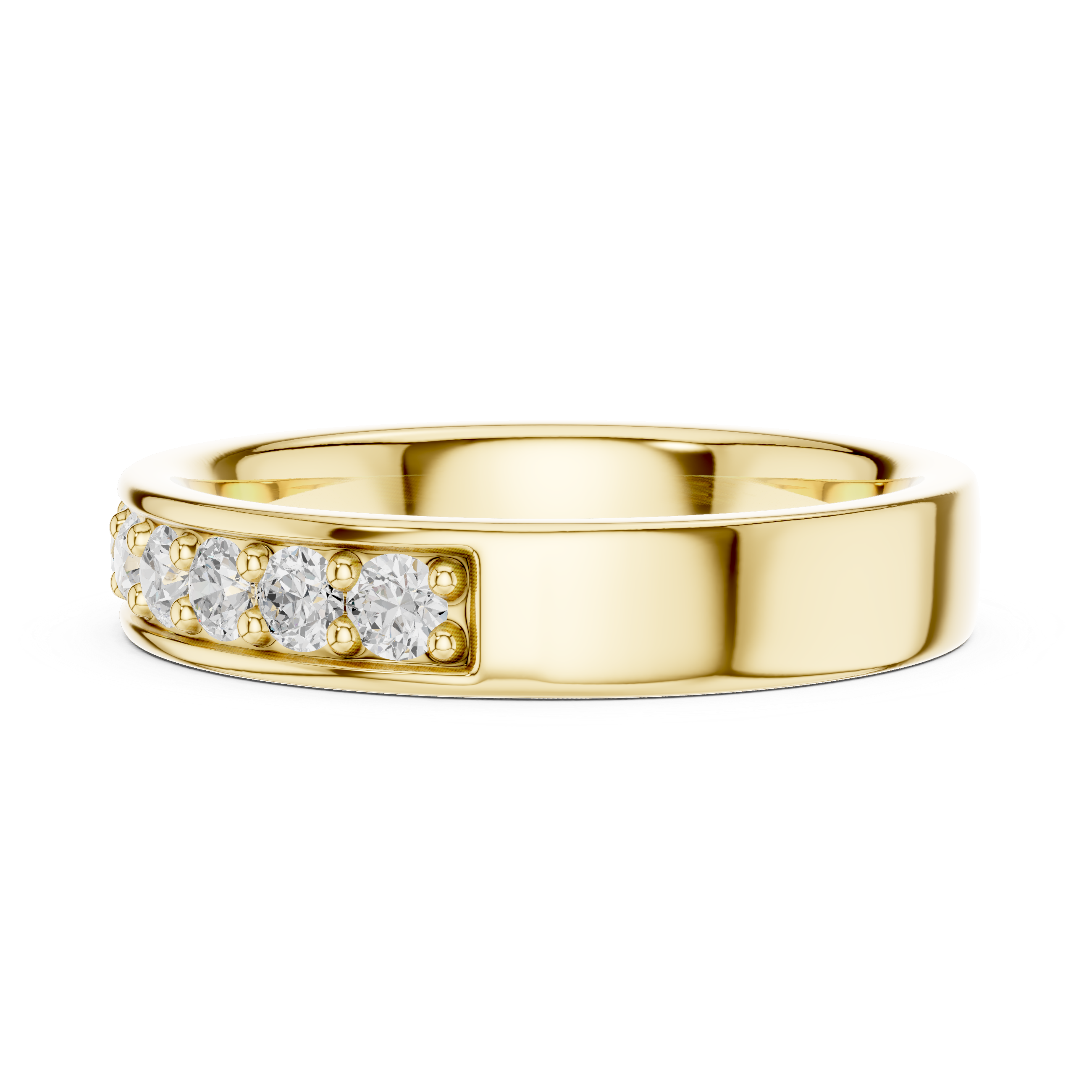 3.86 mm Fancy Moissanite Band