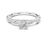0.84 Carat Round Cut Moissanite Ring