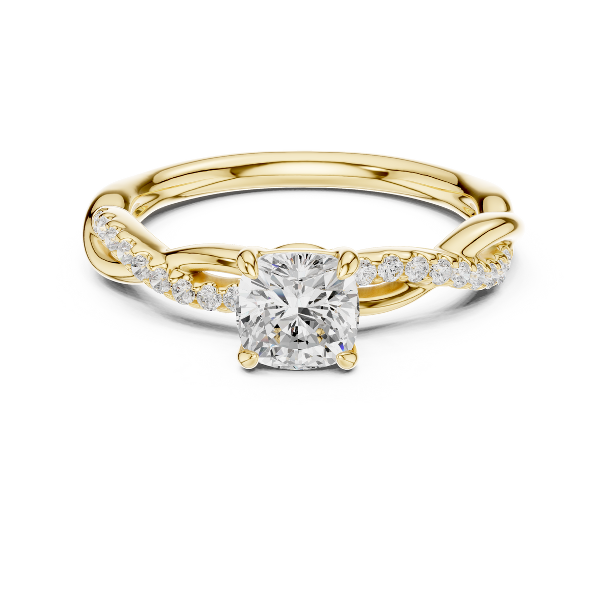 0.84 Carat Round Cut Moissanite Ring