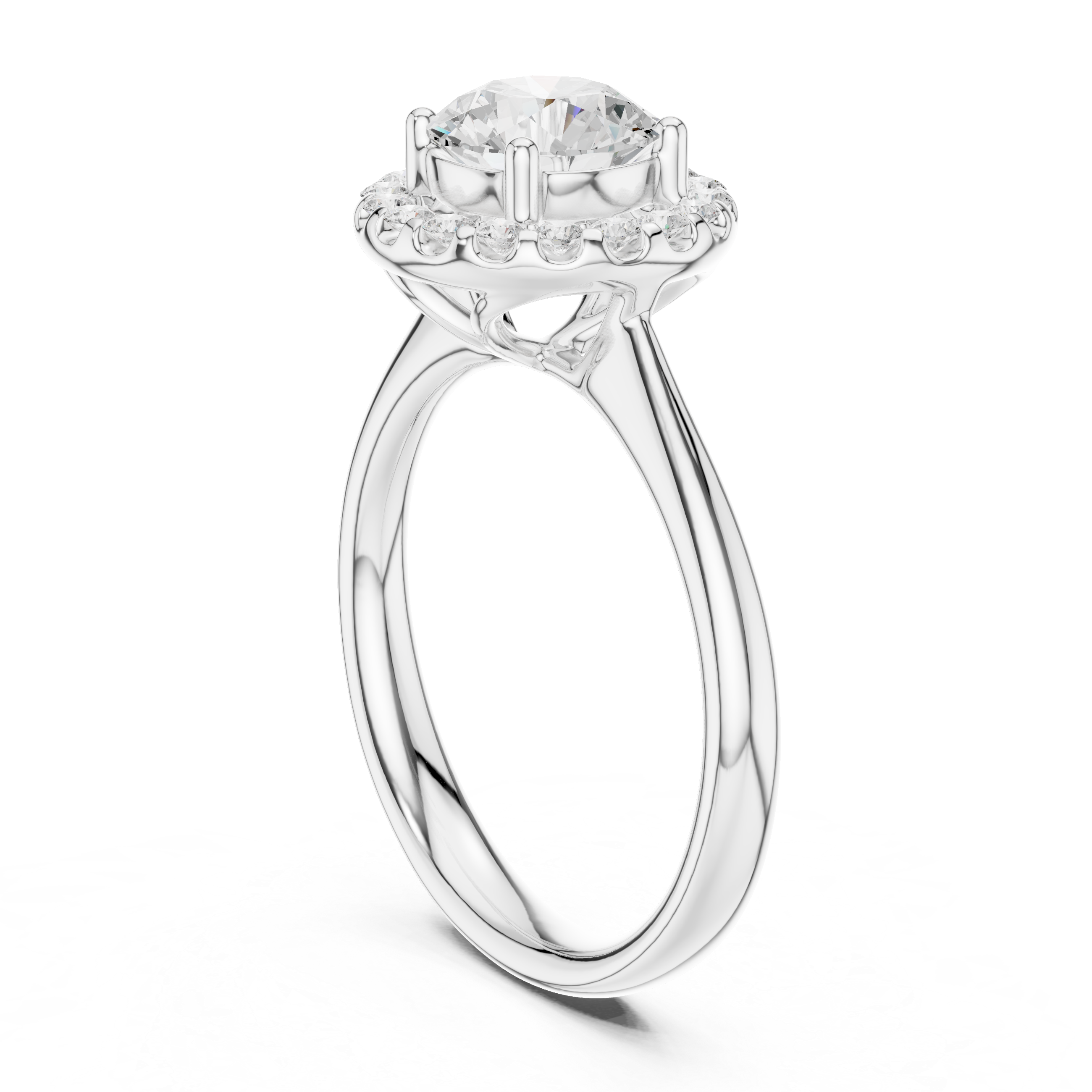 2 Carat Exquisite Round Cut Moissanite Ring