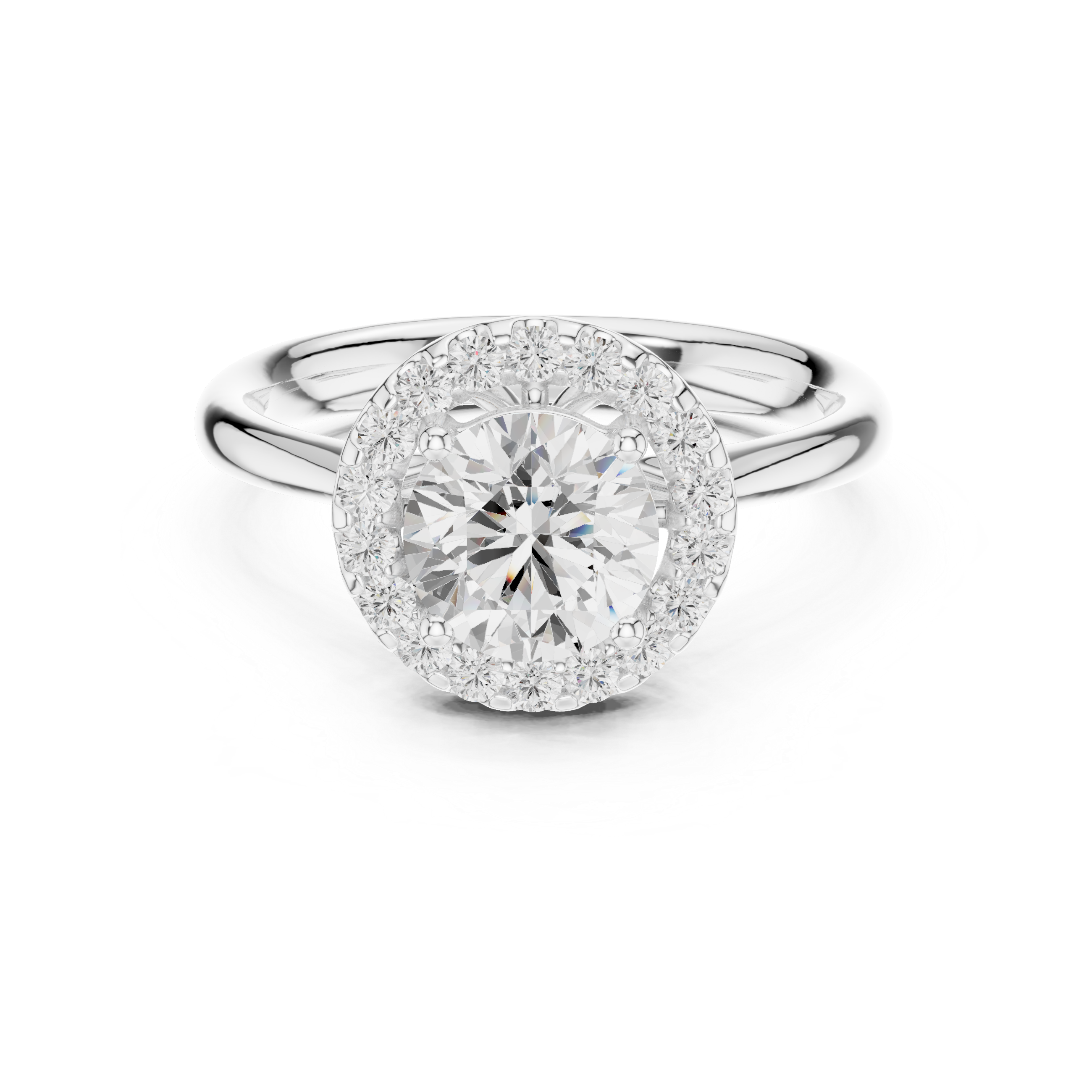 2 Carat Exquisite Round Cut Moissanite Ring