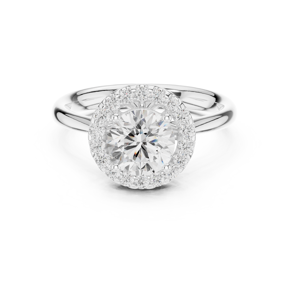 2 Carat Exquisite Round Cut Moissanite Ring