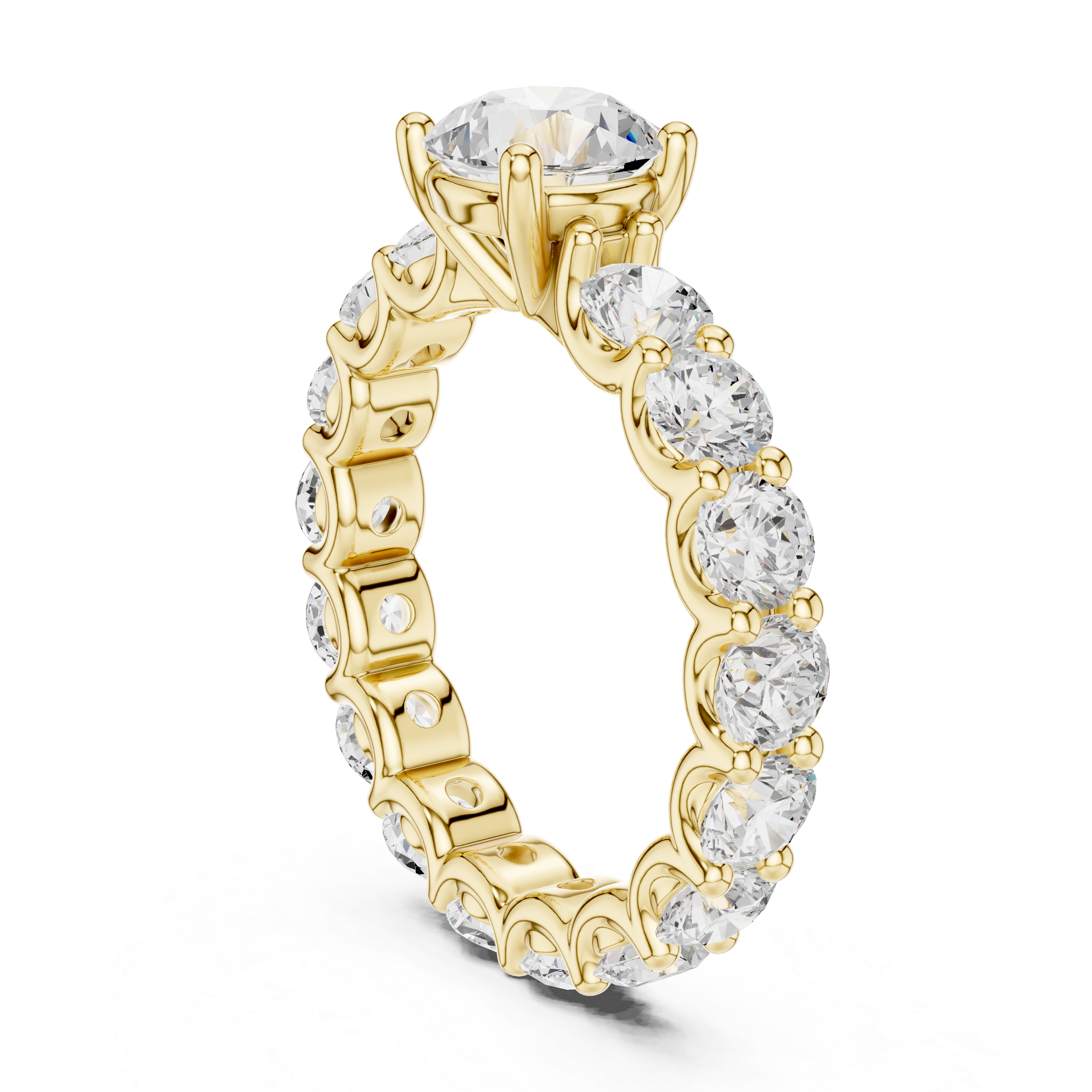 2.7 Carat Round Cut Moissanite Ring