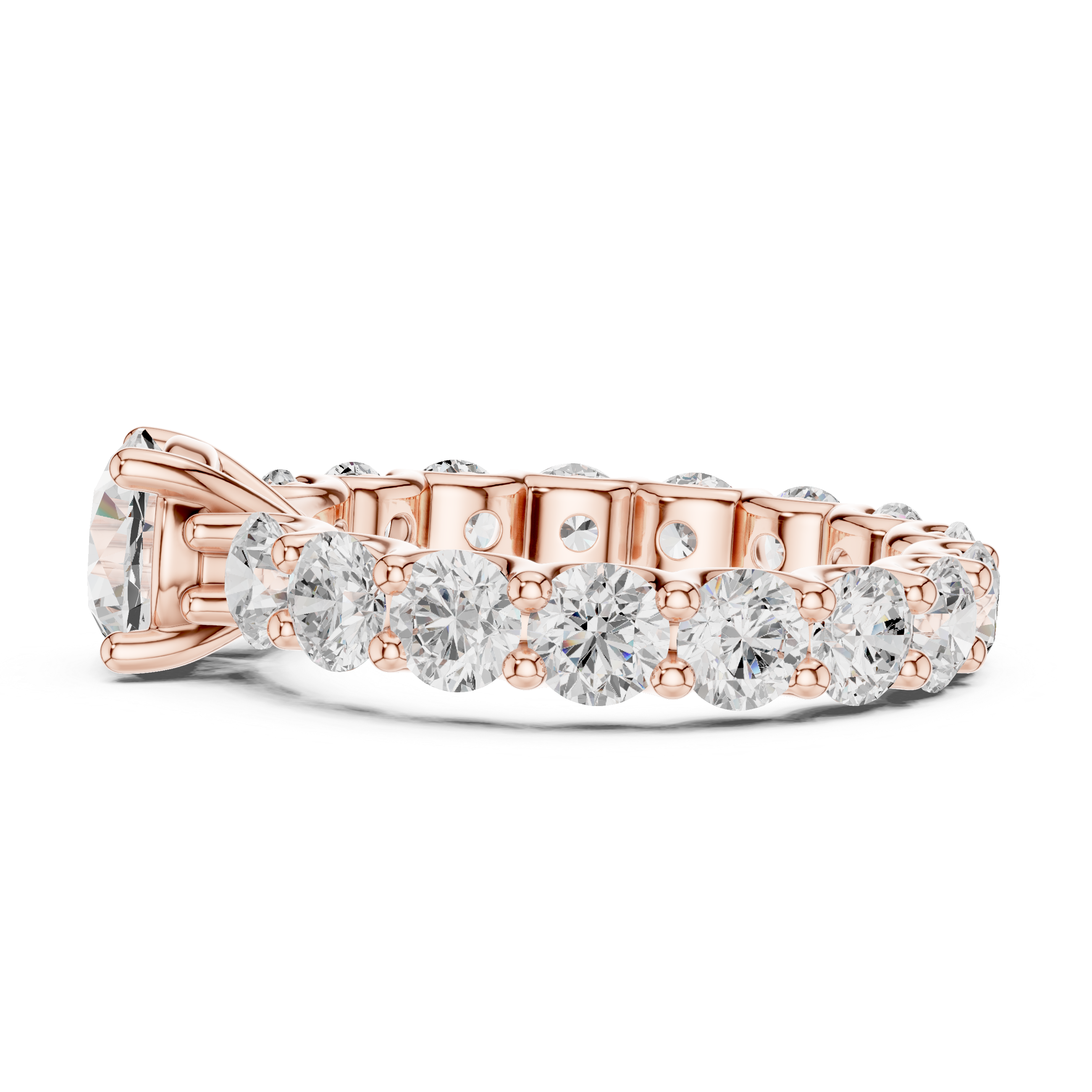 2.7 Carat Round Cut Moissanite Ring