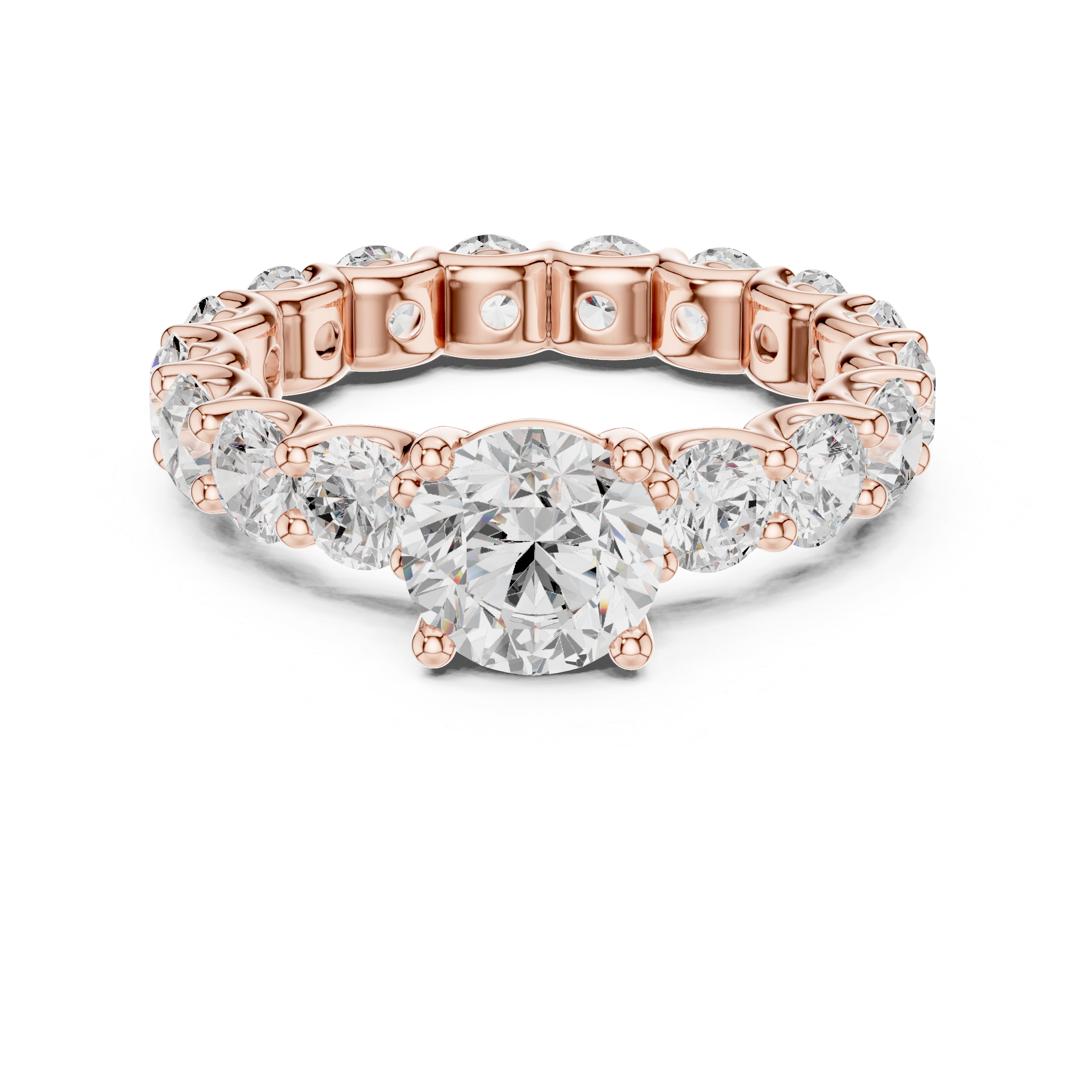 2.7 Carat Round Cut Moissanite Ring