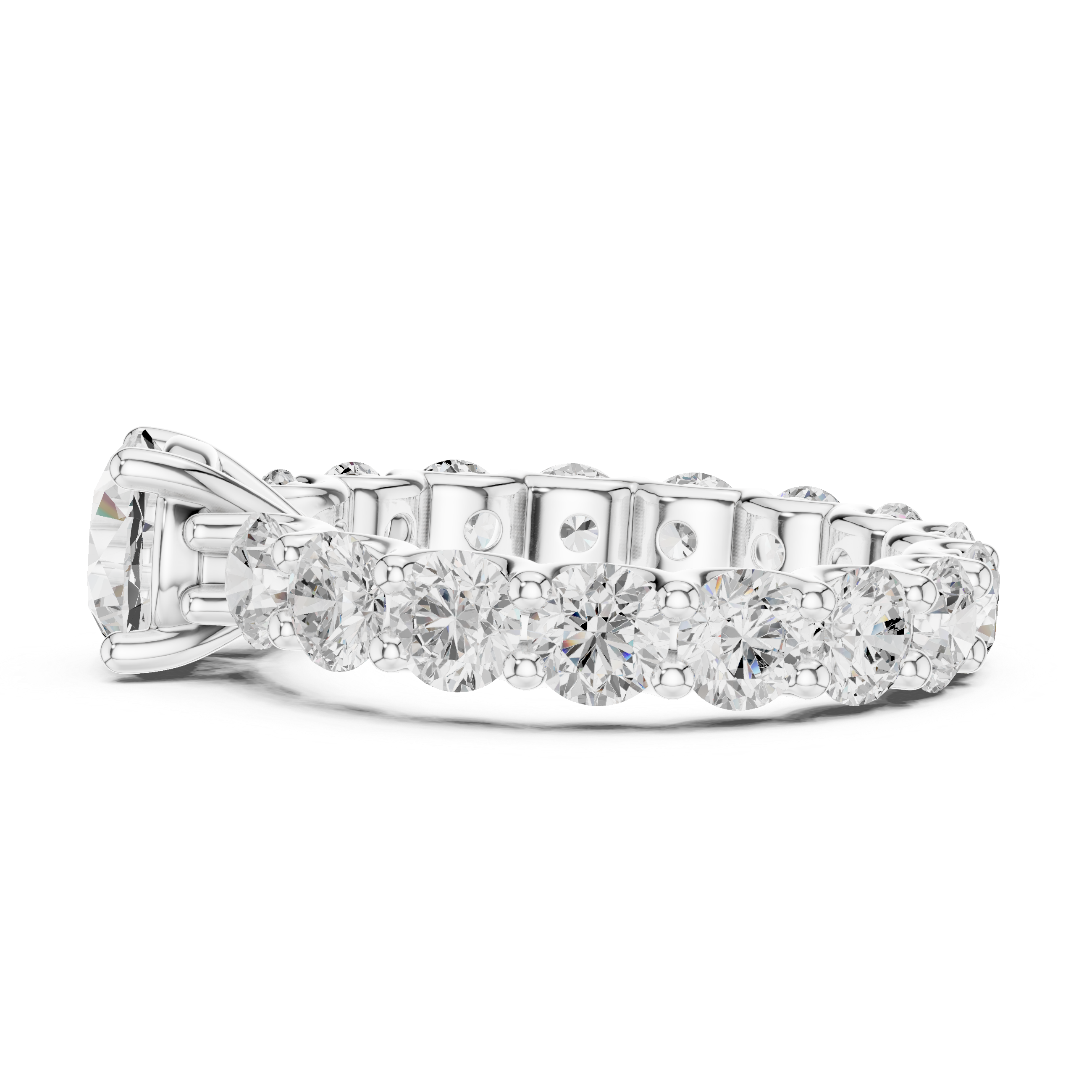 2.7 Carat Round Cut Moissanite Ring