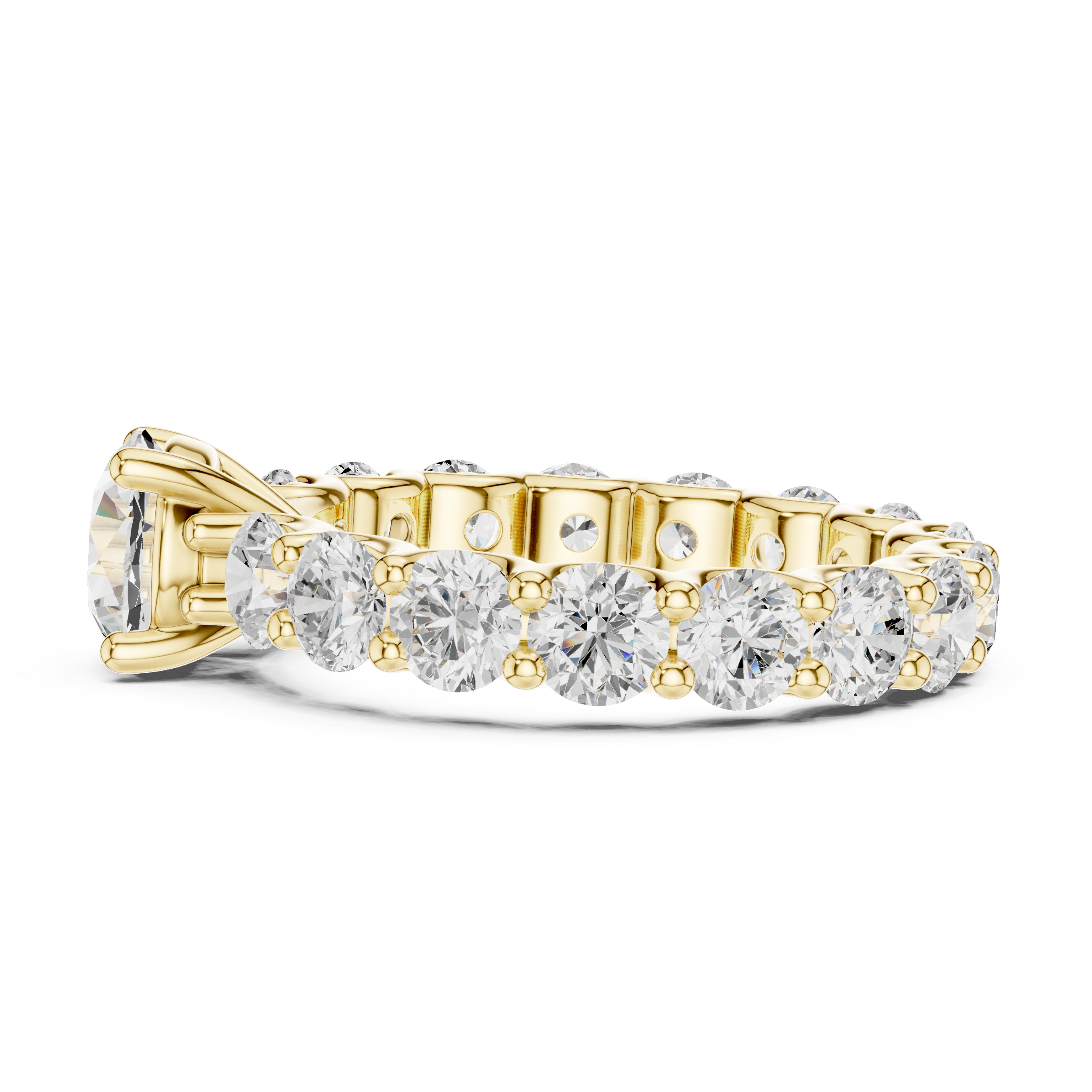 2.7 Carat Round Cut Moissanite Ring