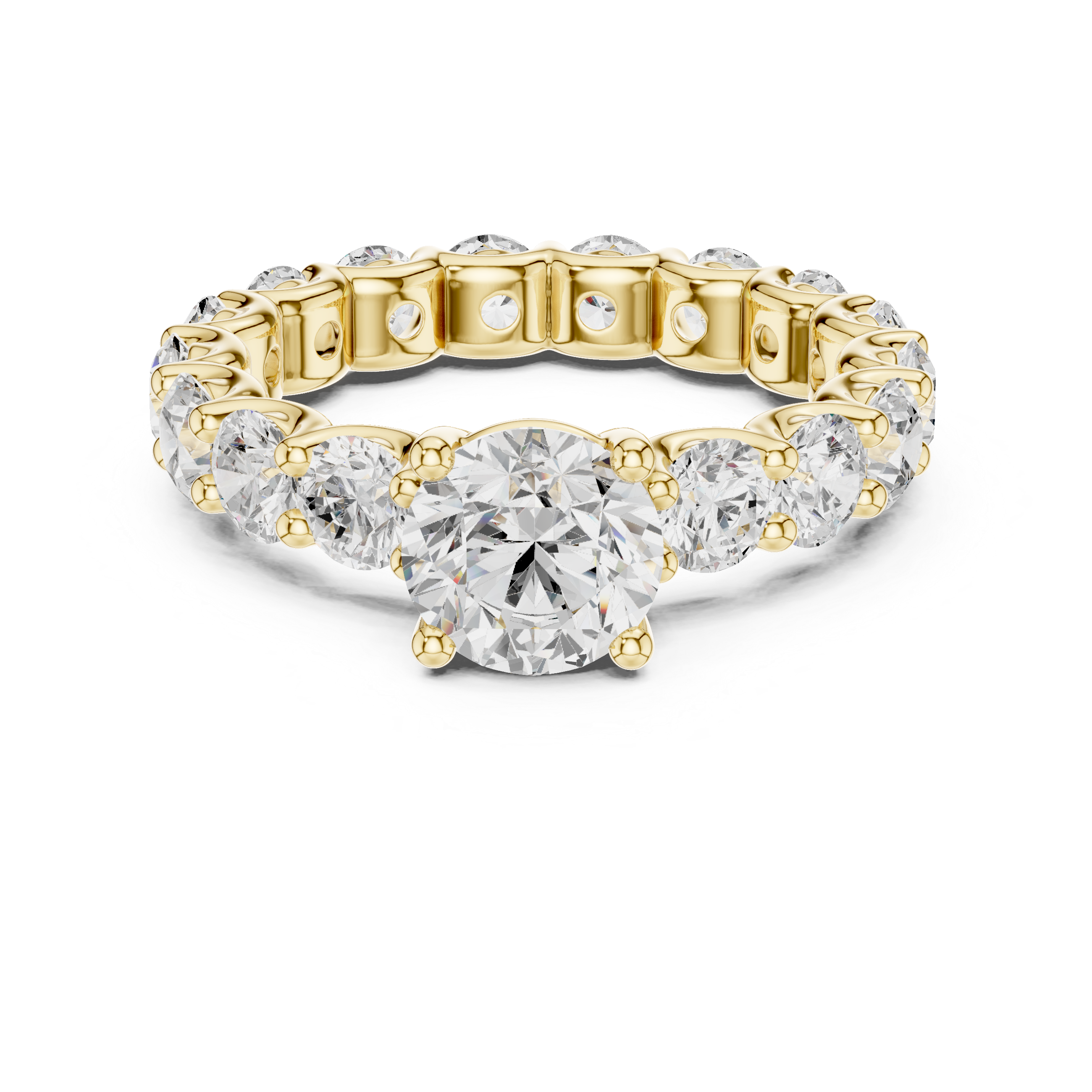 2.7 Carat Round Cut Moissanite Ring
