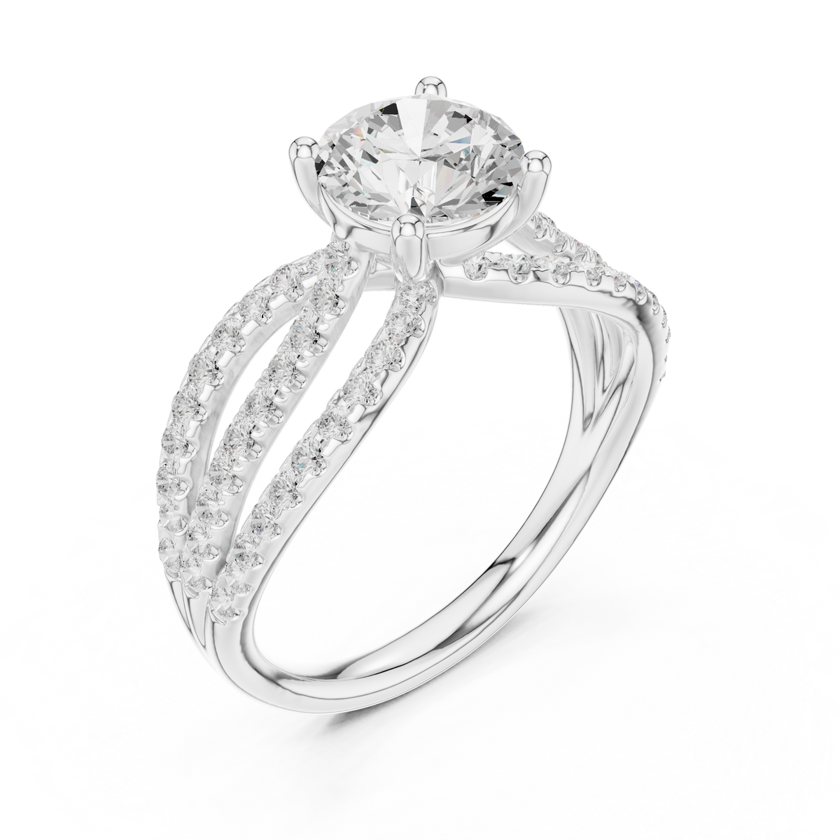 6.4 Carat Fancy Band Moissanite Ring