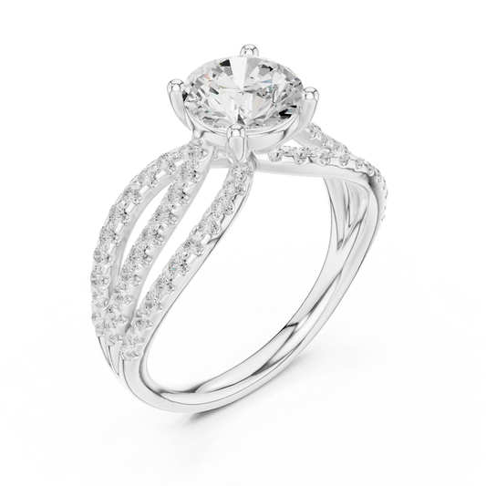 6.4 Carat Fancy Band Moissanite Ring