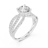 6.4 Carat Fancy Band Moissanite Ring