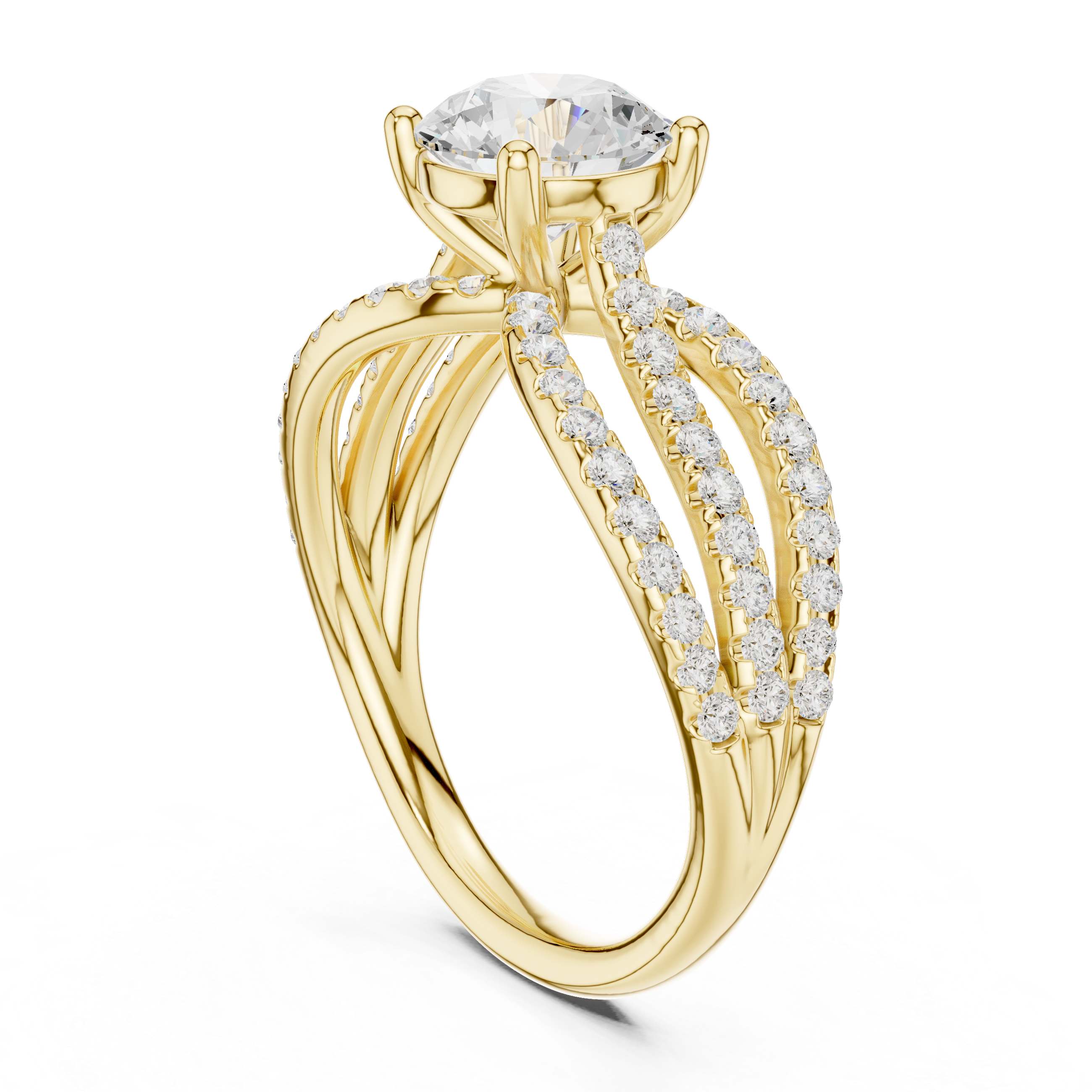 6.4 Carat Fancy Band Moissanite Ring