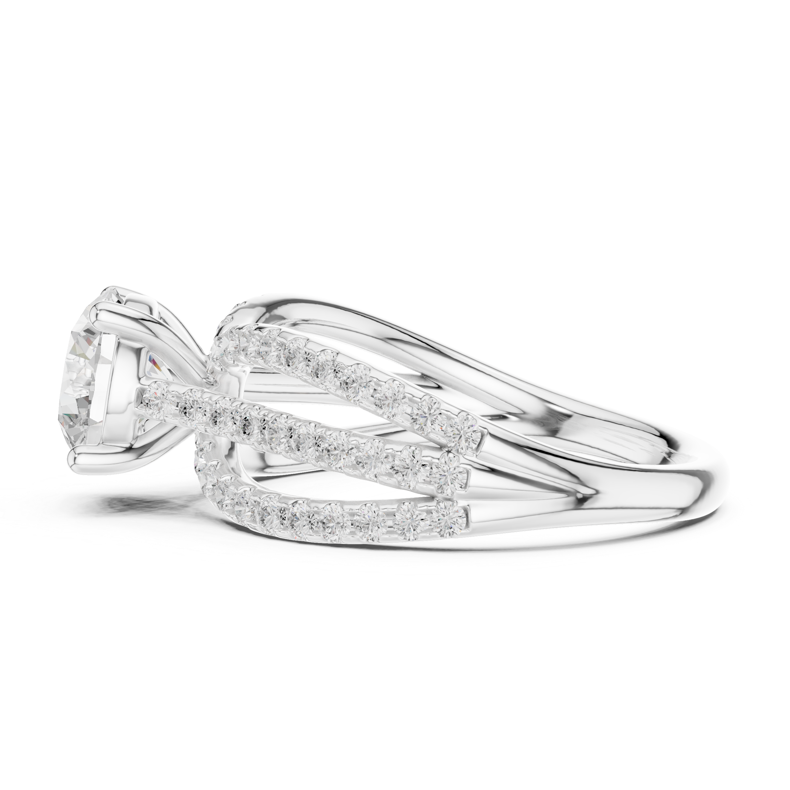 6.4 Carat Fancy Band Moissanite Ring