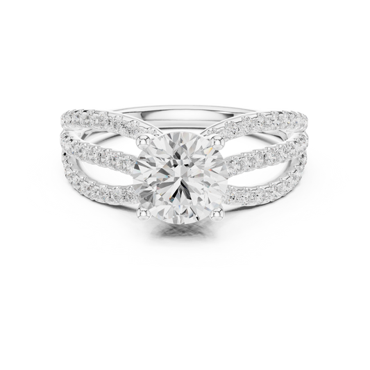 6.4 Carat Fancy Band Moissanite Ring