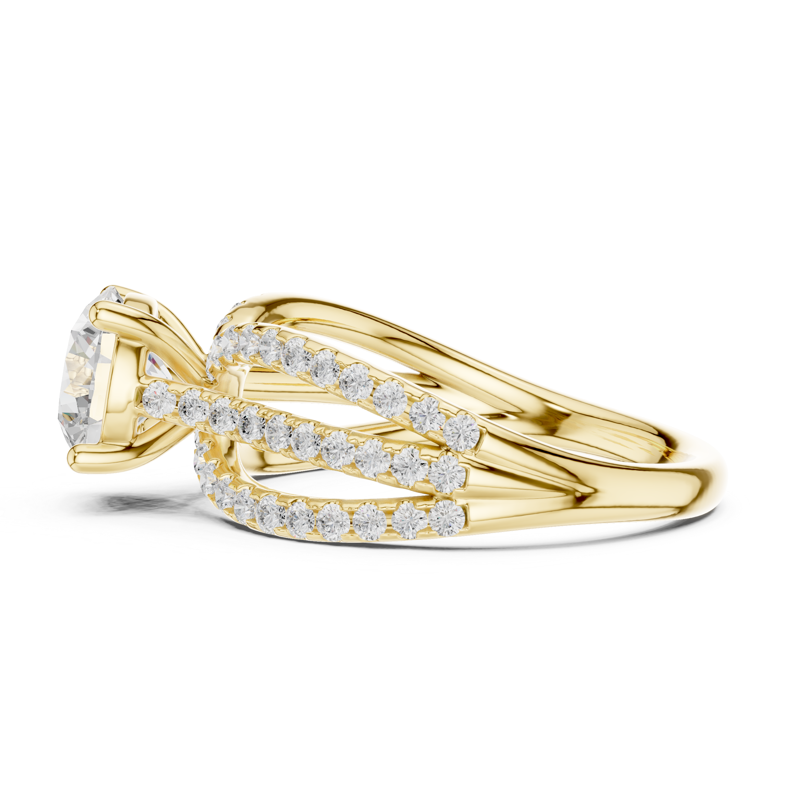 6.4 Carat Fancy Band Moissanite Ring