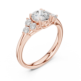1.3 Carat Fancy Round Cut Moissanite Ring