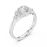 1.3 Carat Fancy Round Cut Moissanite Ring