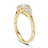 1.3 Carat Fancy Round Cut Moissanite Ring