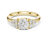 1.3 Carat Fancy Round Cut Moissanite Ring
