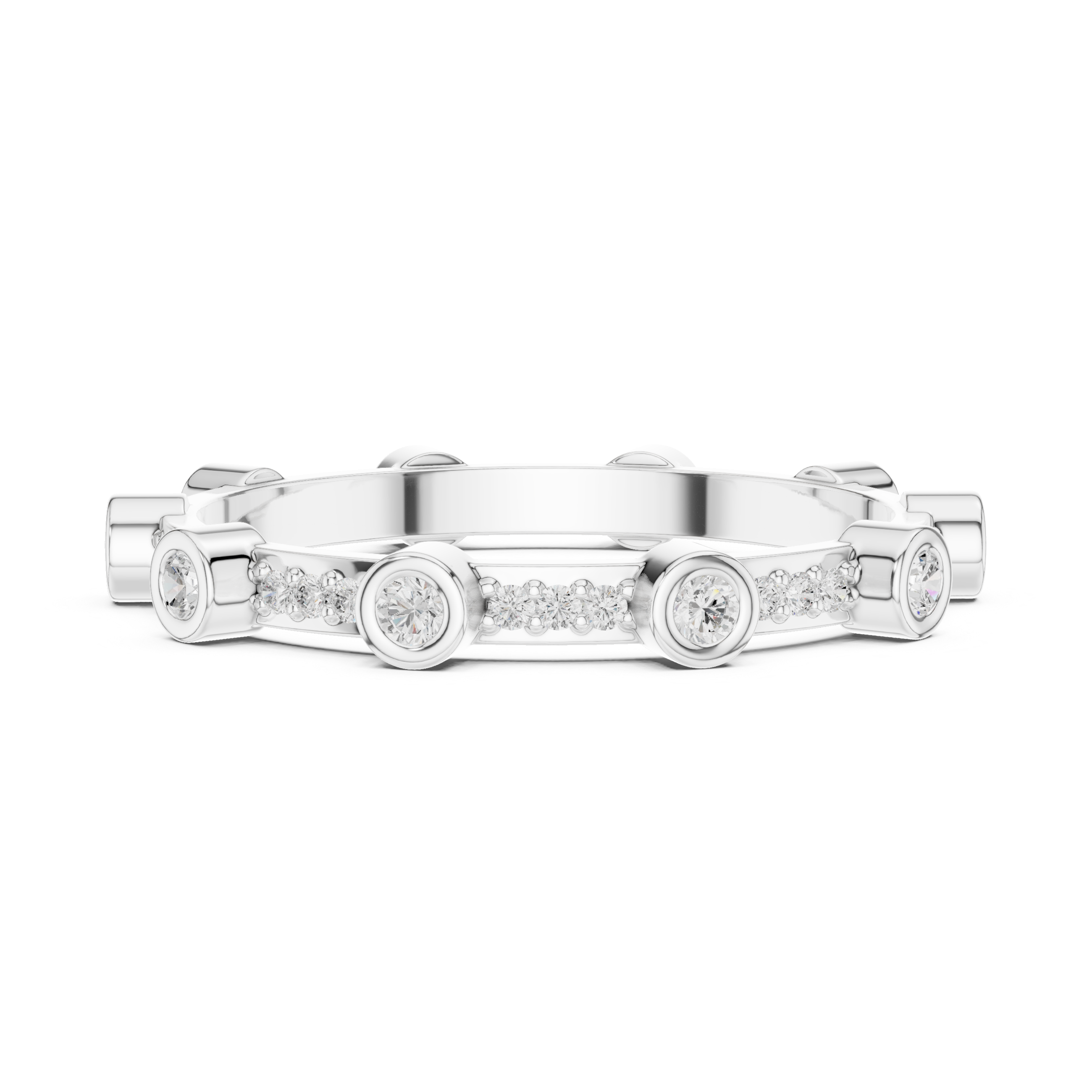 2.7 mm Cartier Inspired Moissanite Band