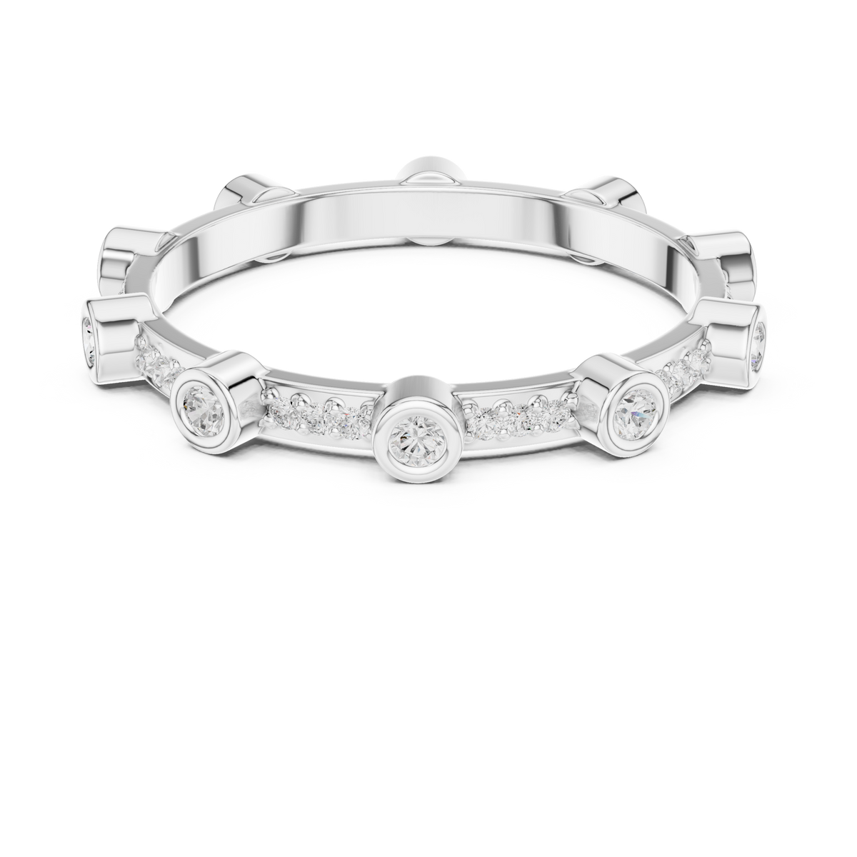 2.7 mm Cartier Inspired Moissanite Band