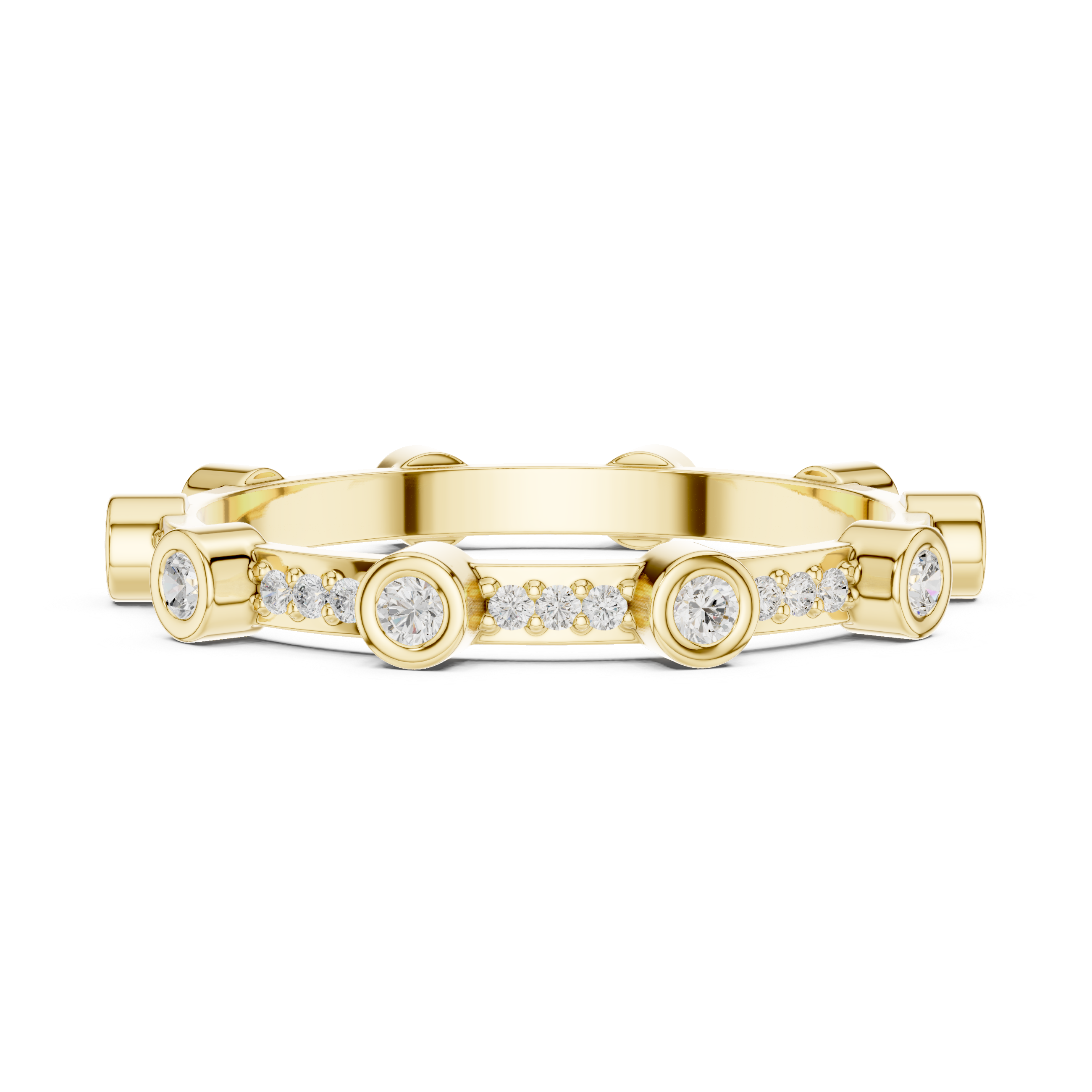 2.7 mm Cartier Inspired Moissanite Band