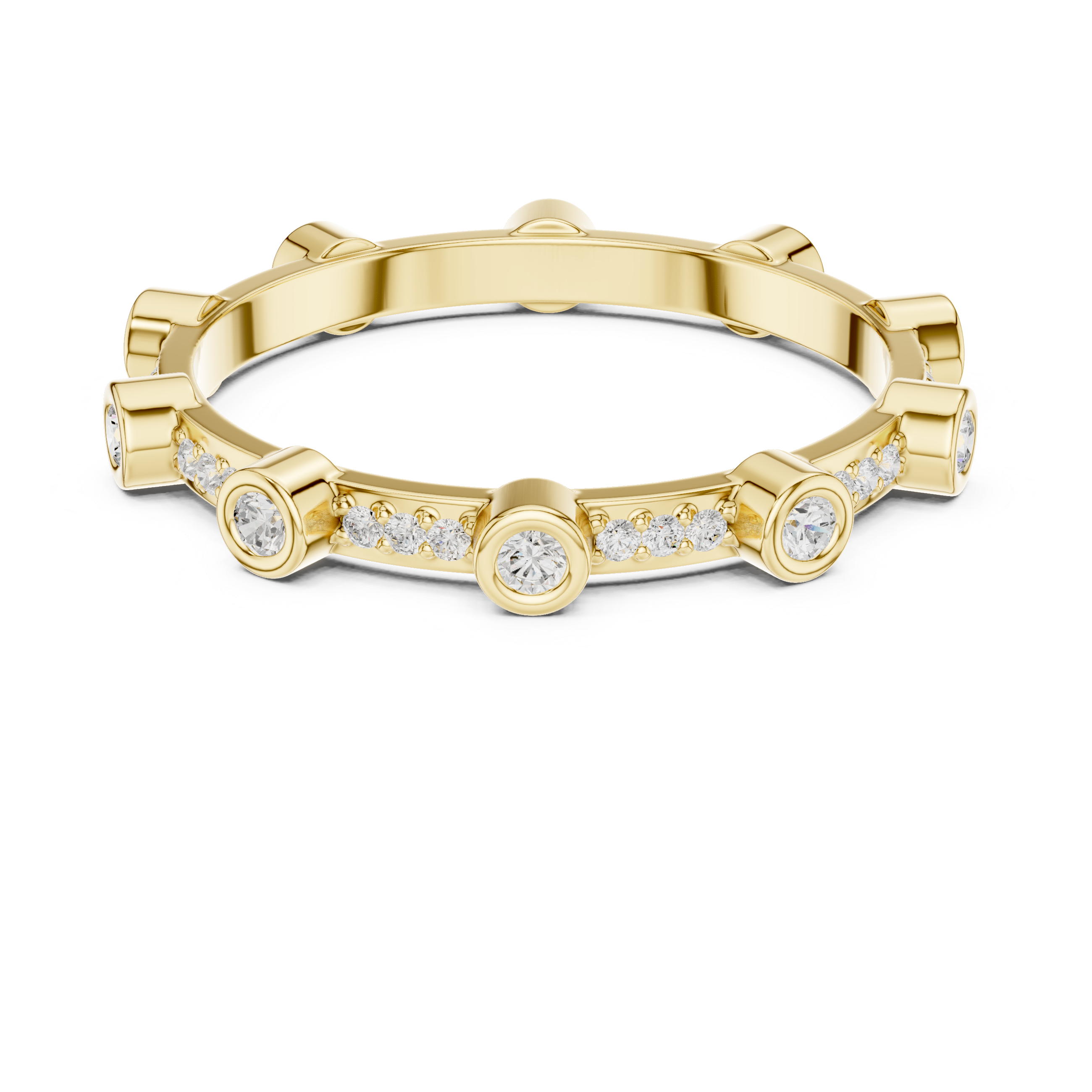 2.7 mm Cartier Inspired Moissanite Band