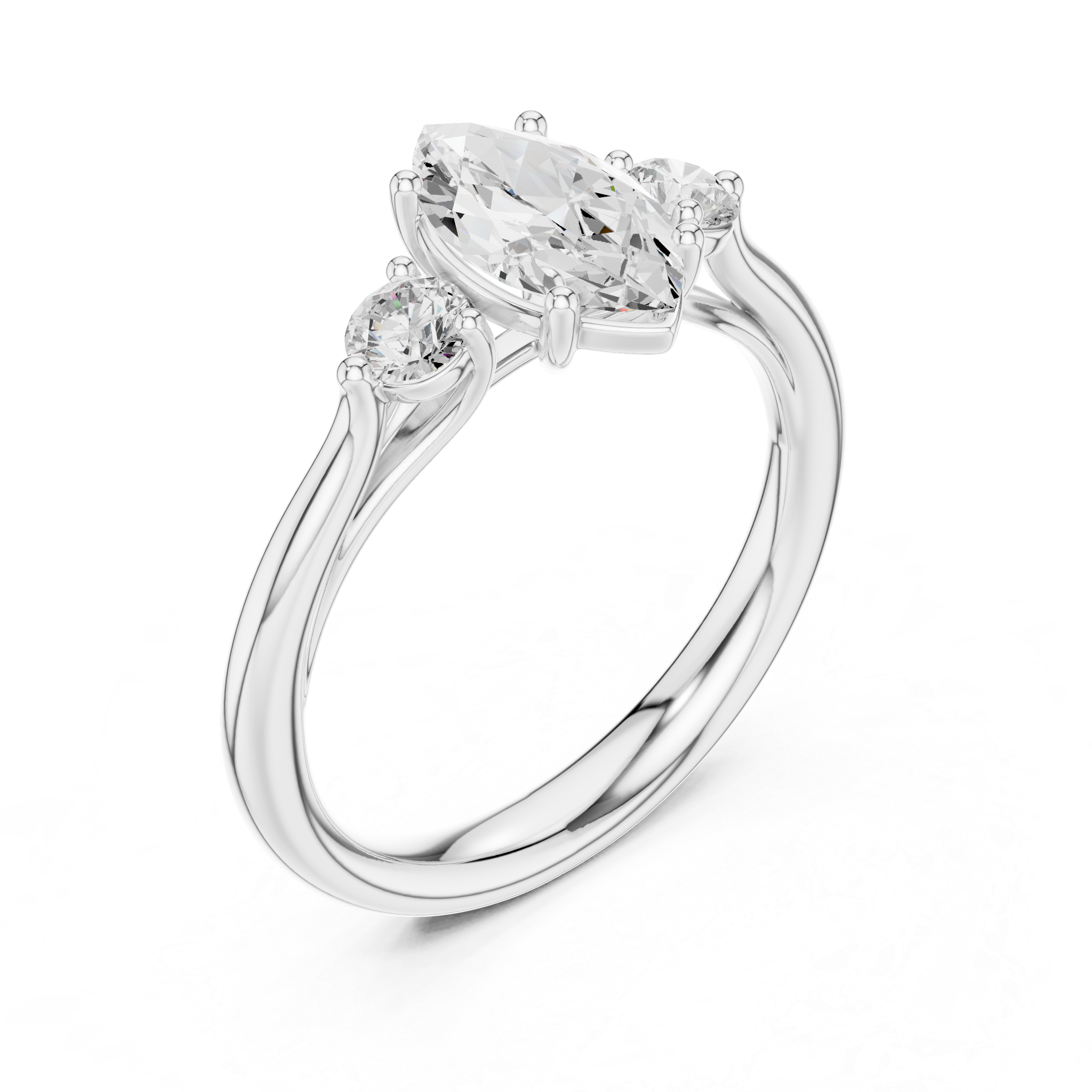 1.2 Carat Marquise Cut Moissanite Ring