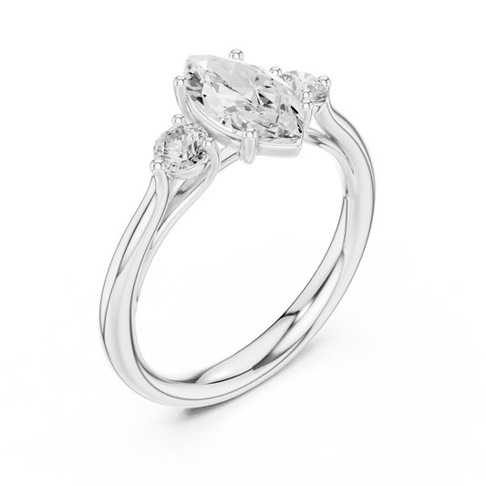 1.2 Carat Marquise Cut Moissanite Ring
