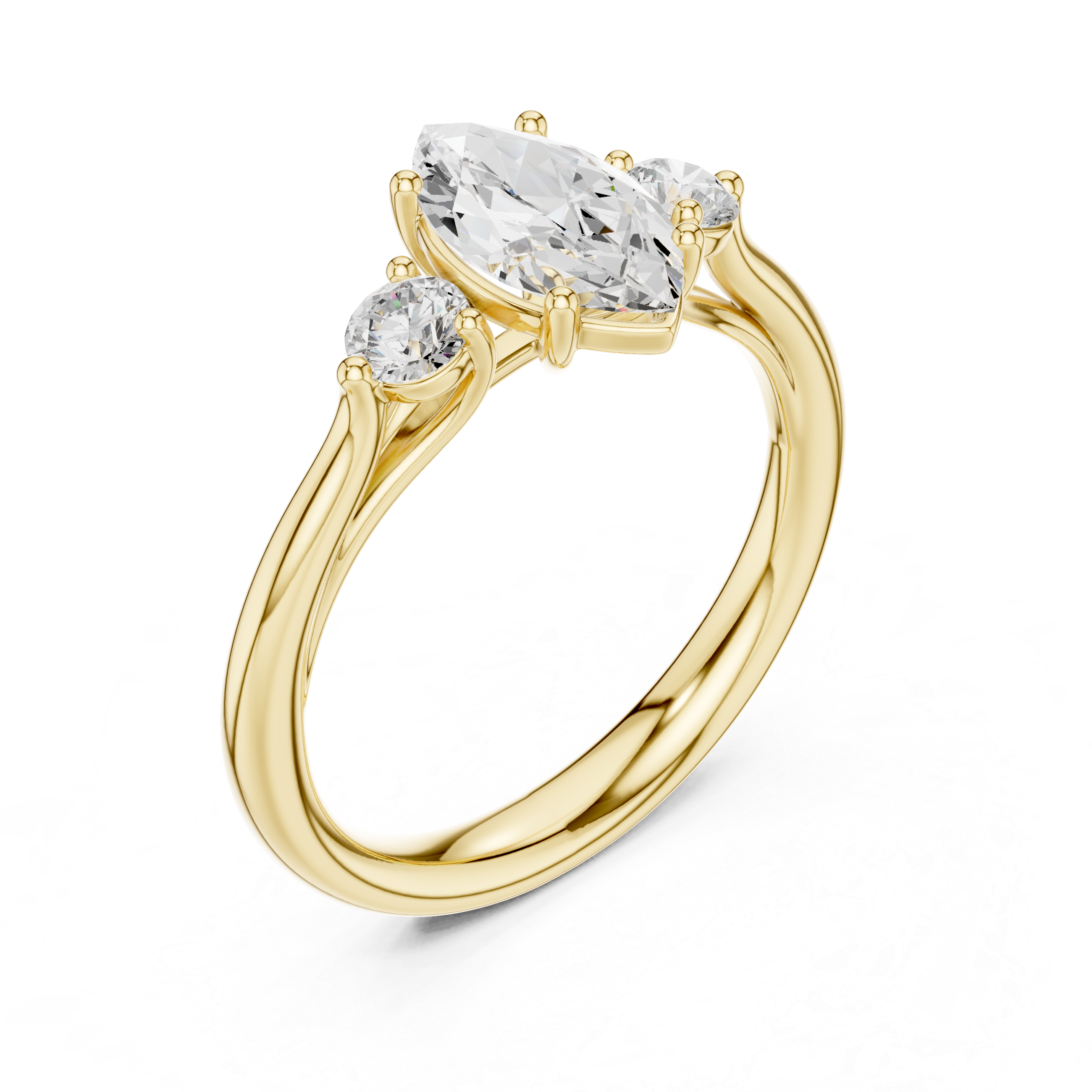 1.2 Carat Marquise Cut Moissanite Ring