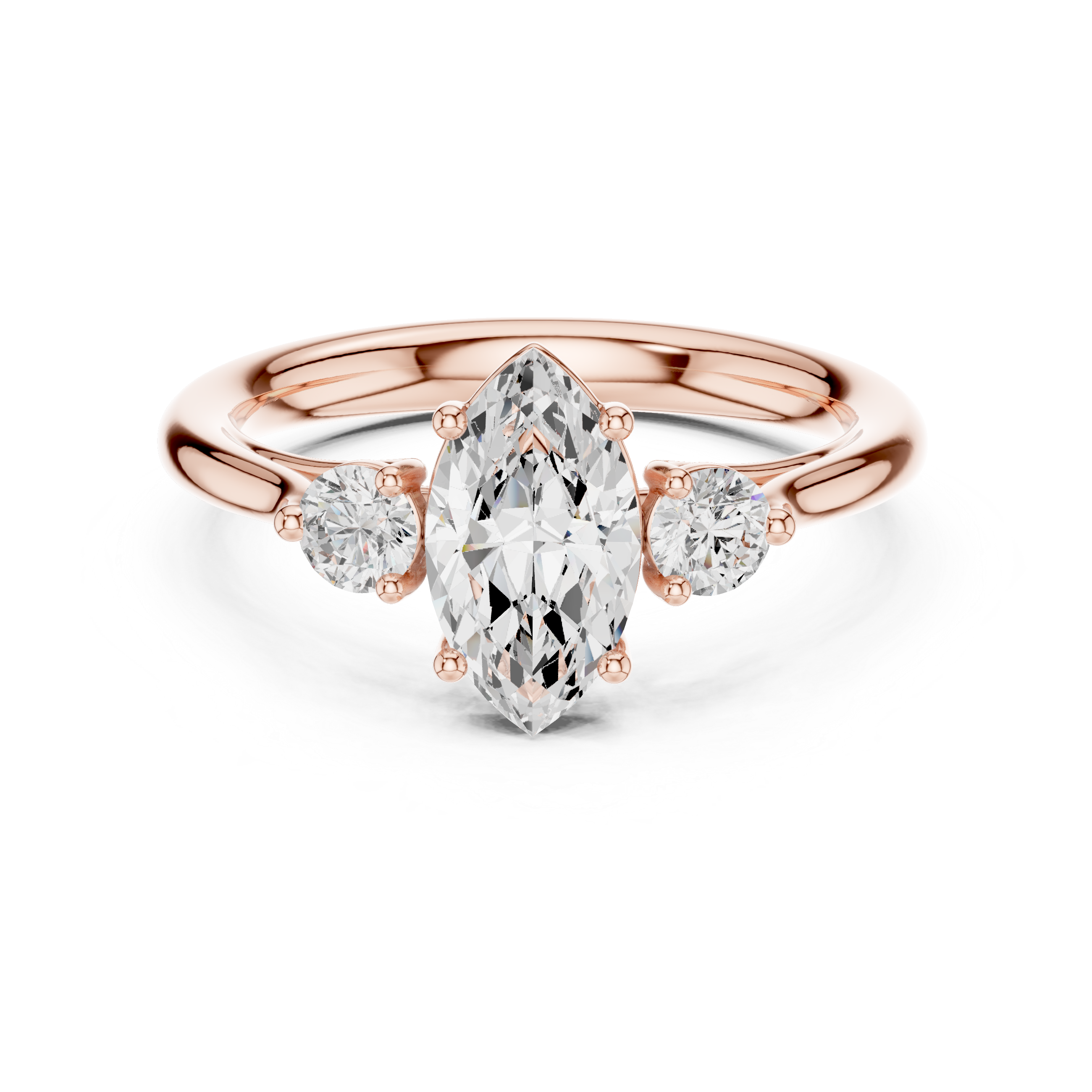 1.2 Carat Marquise Cut Moissanite Ring