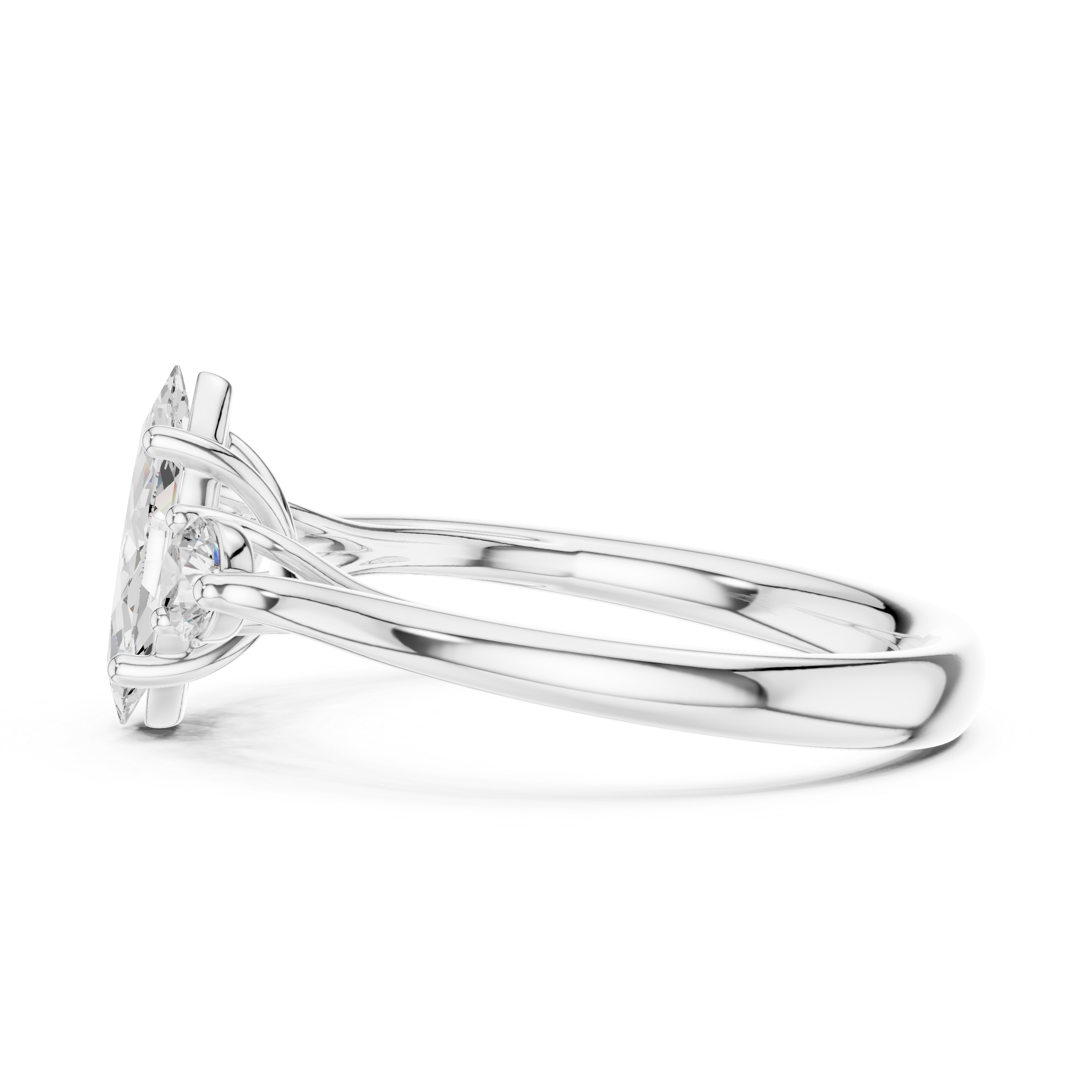 1.2 Carat Marquise Cut Moissanite Ring
