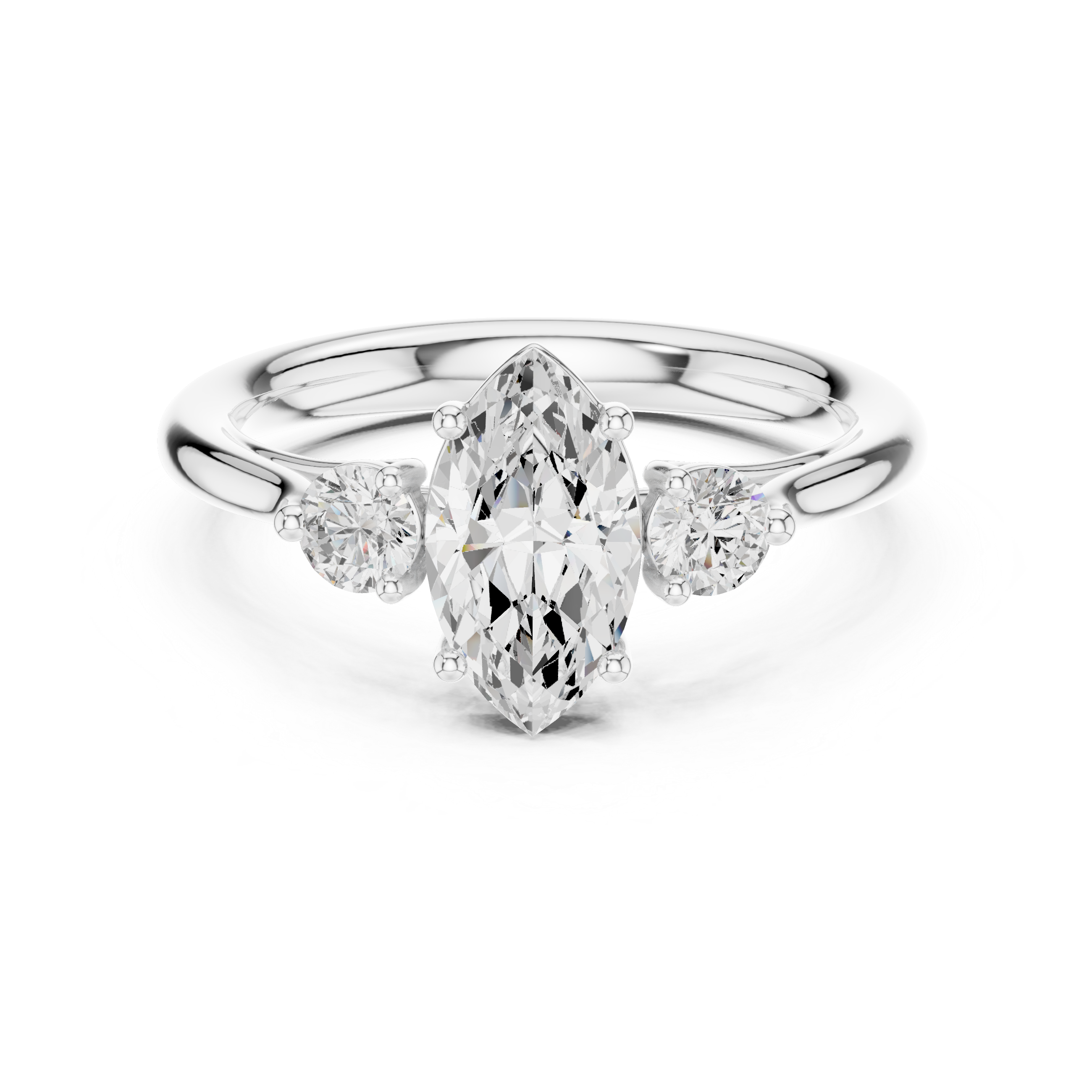 1.2 Carat Marquise Cut Moissanite Ring