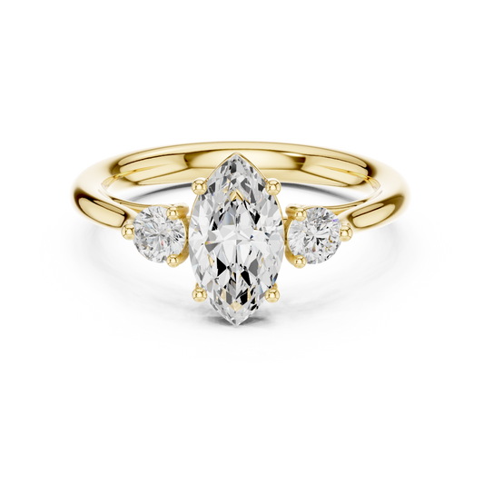1.2 Carat Marquise Cut Moissanite Ring
